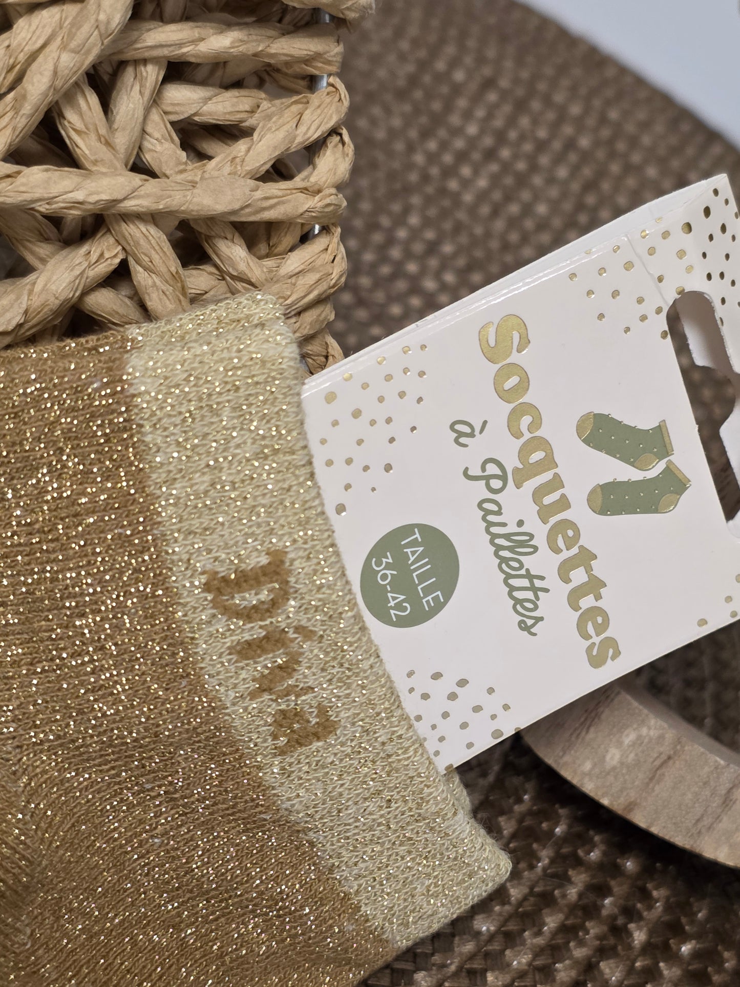 DIVA - Socquette à Paillette Doré