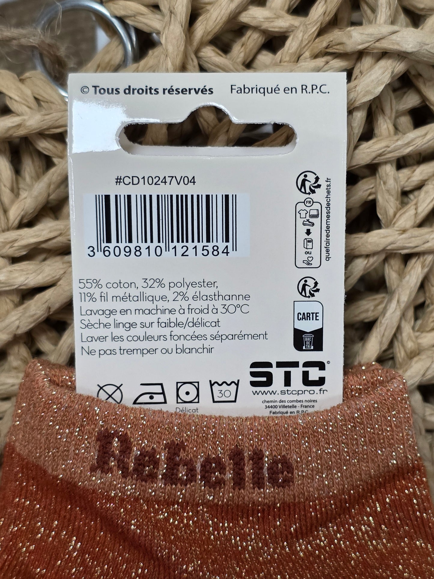 REBELLE - Socquette à Paillette Orange