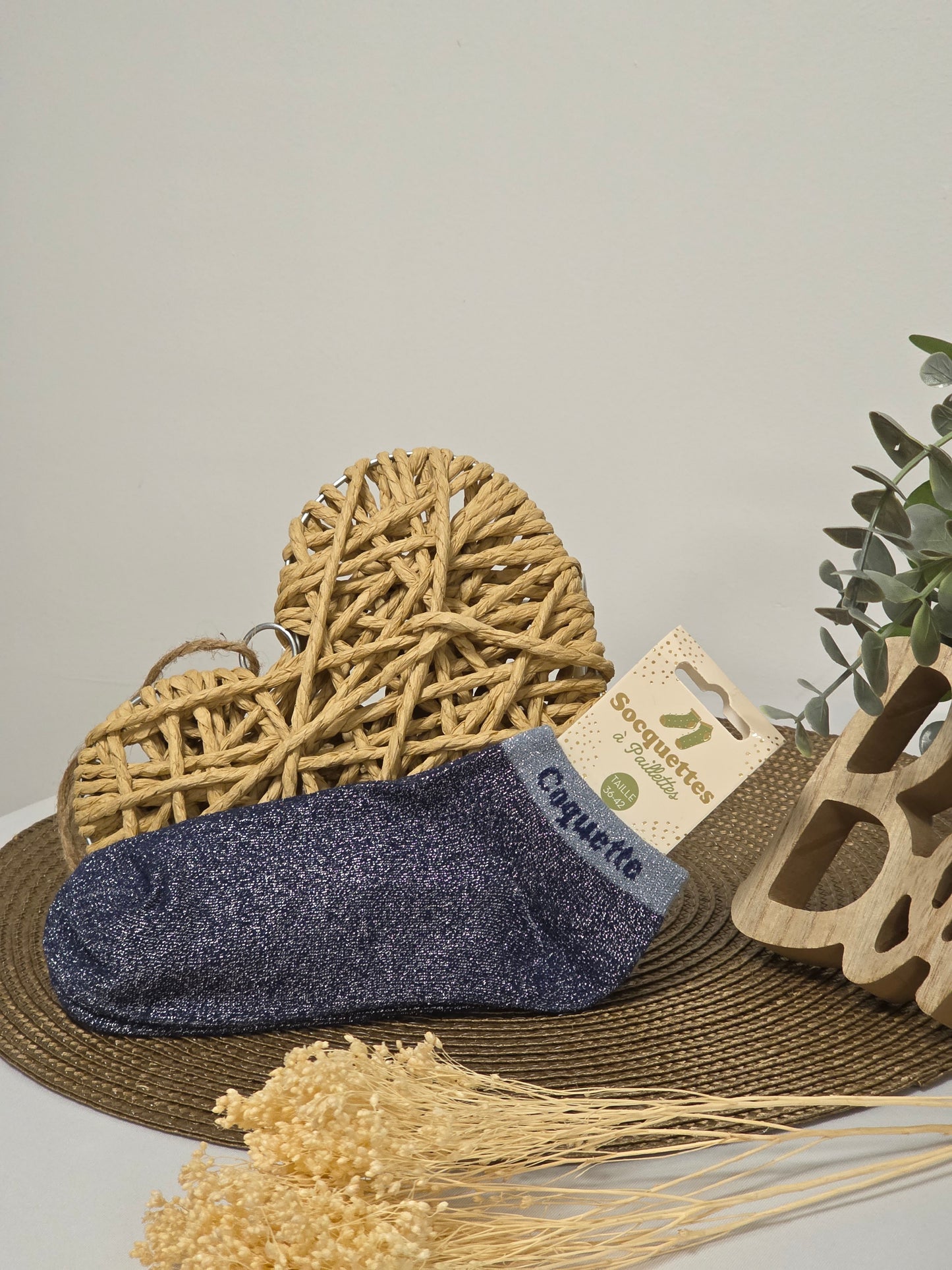 COQUETTE - Socquette à Paillette Bleu