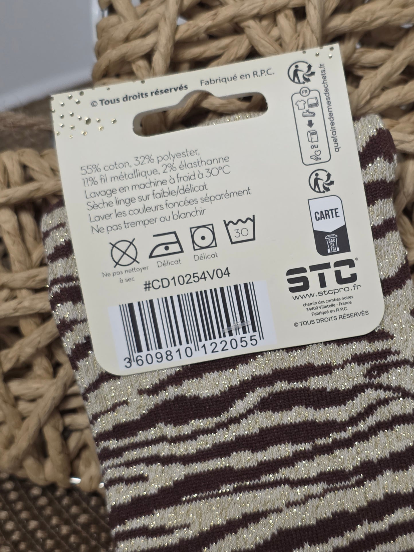 SAUVAGE - Chaussette à Paillette Léopard