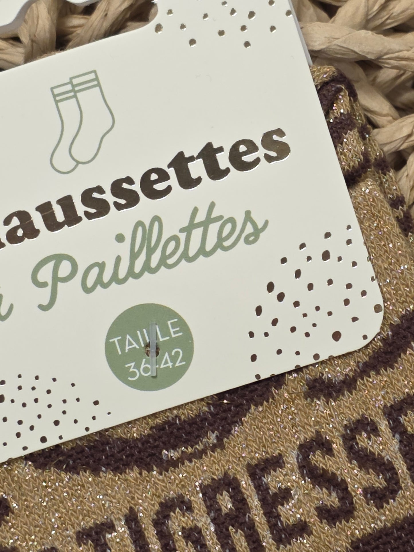 TIGRESSE - Chaussette à Paillette Léopard