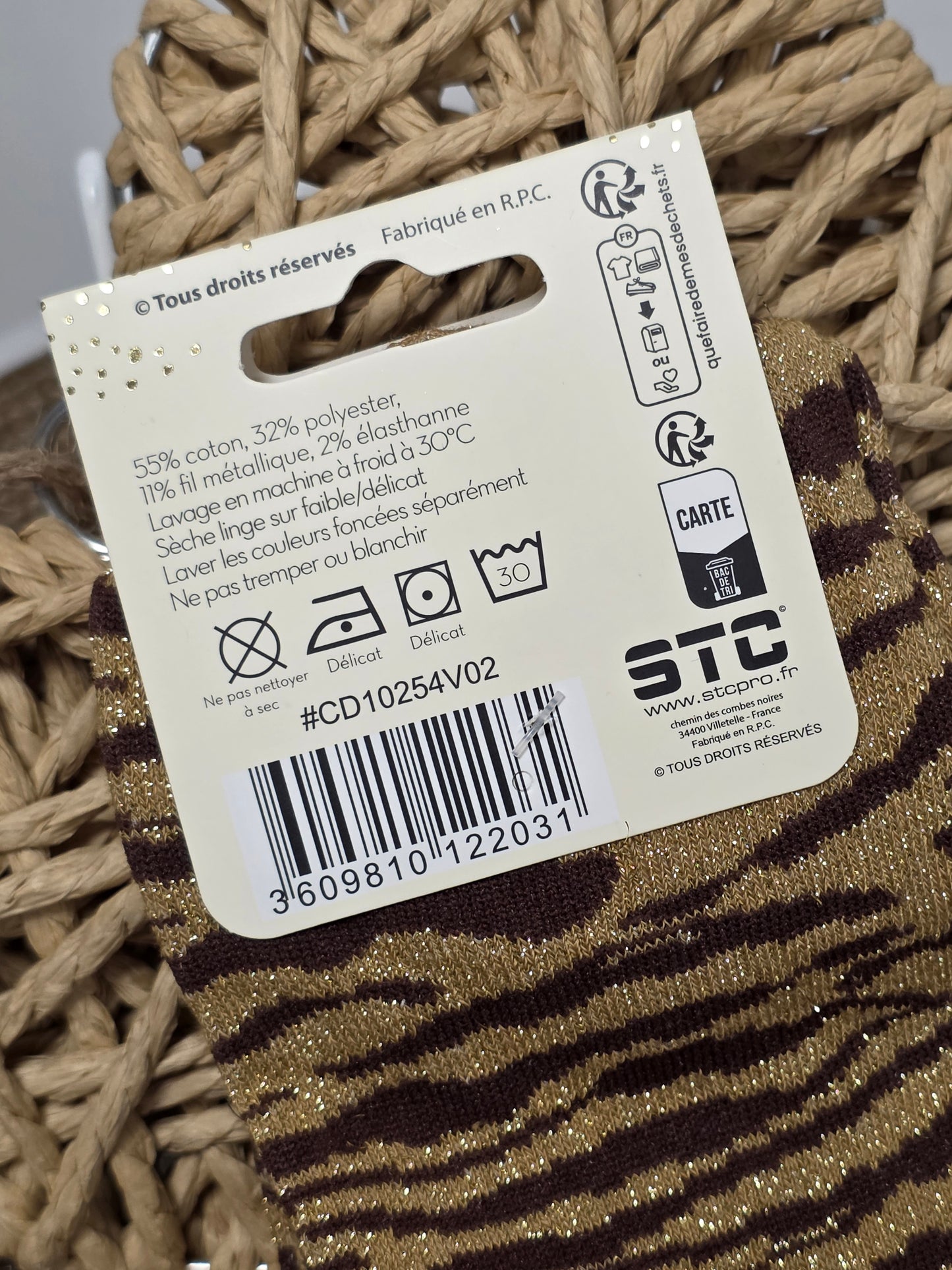 TIGRESSE - Chaussette à Paillette Léopard