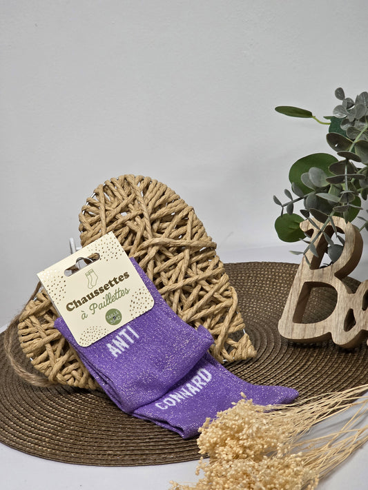 ANTI CONNARD - Chaussette à Paillette Duo
