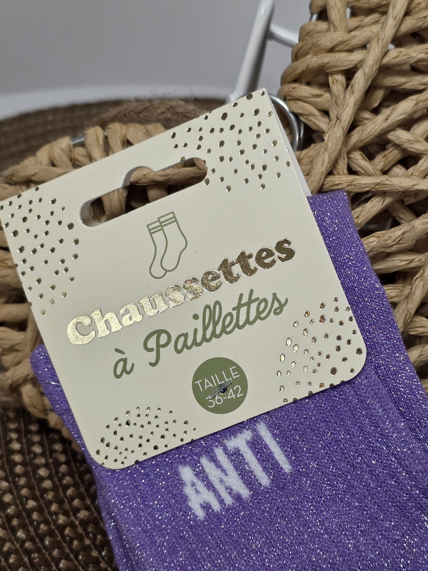 ANTI CONNARD - Chaussette à Paillette Duo