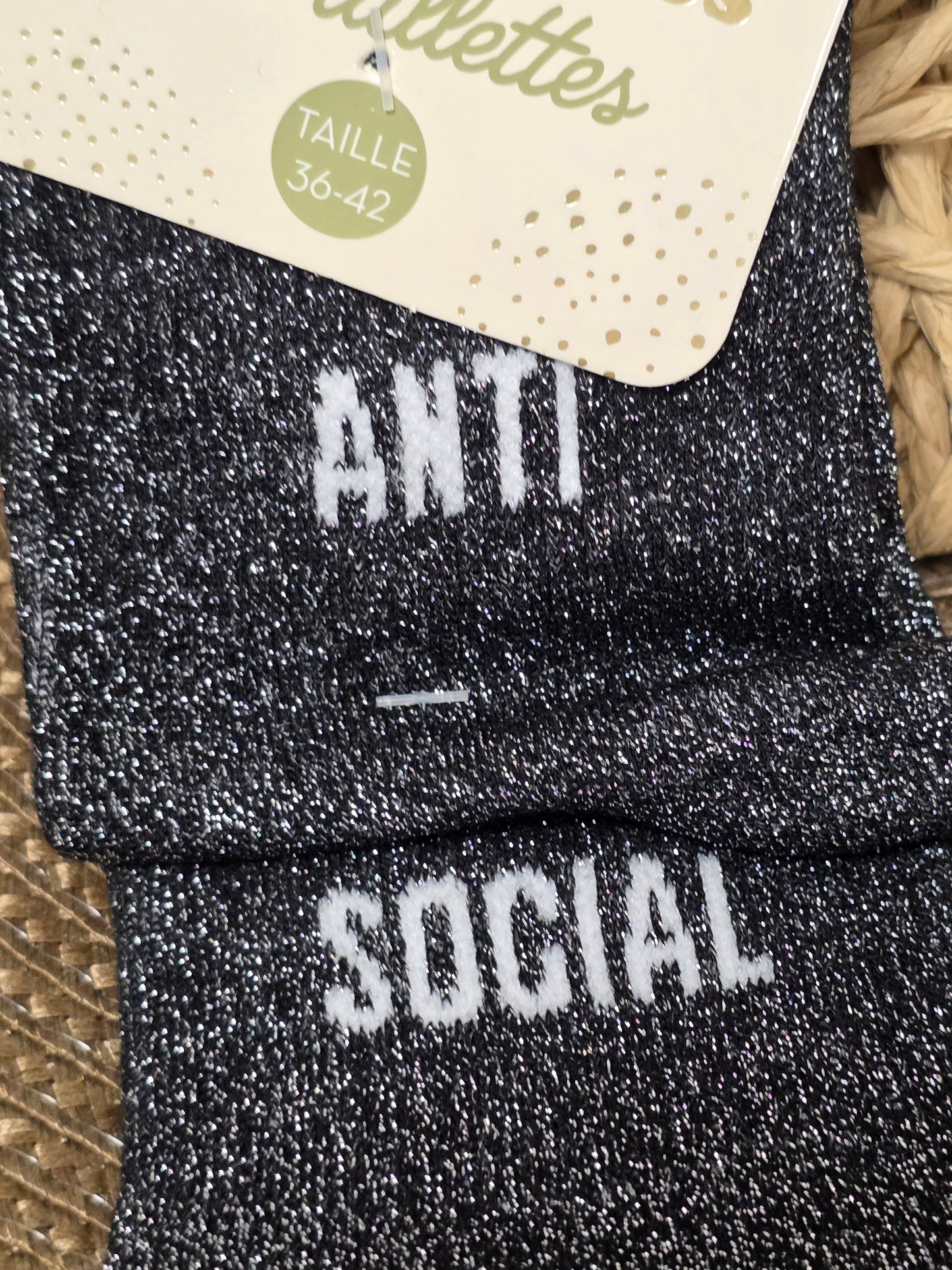 ANTI SOCIAL - Chaussette à Paillette Duo