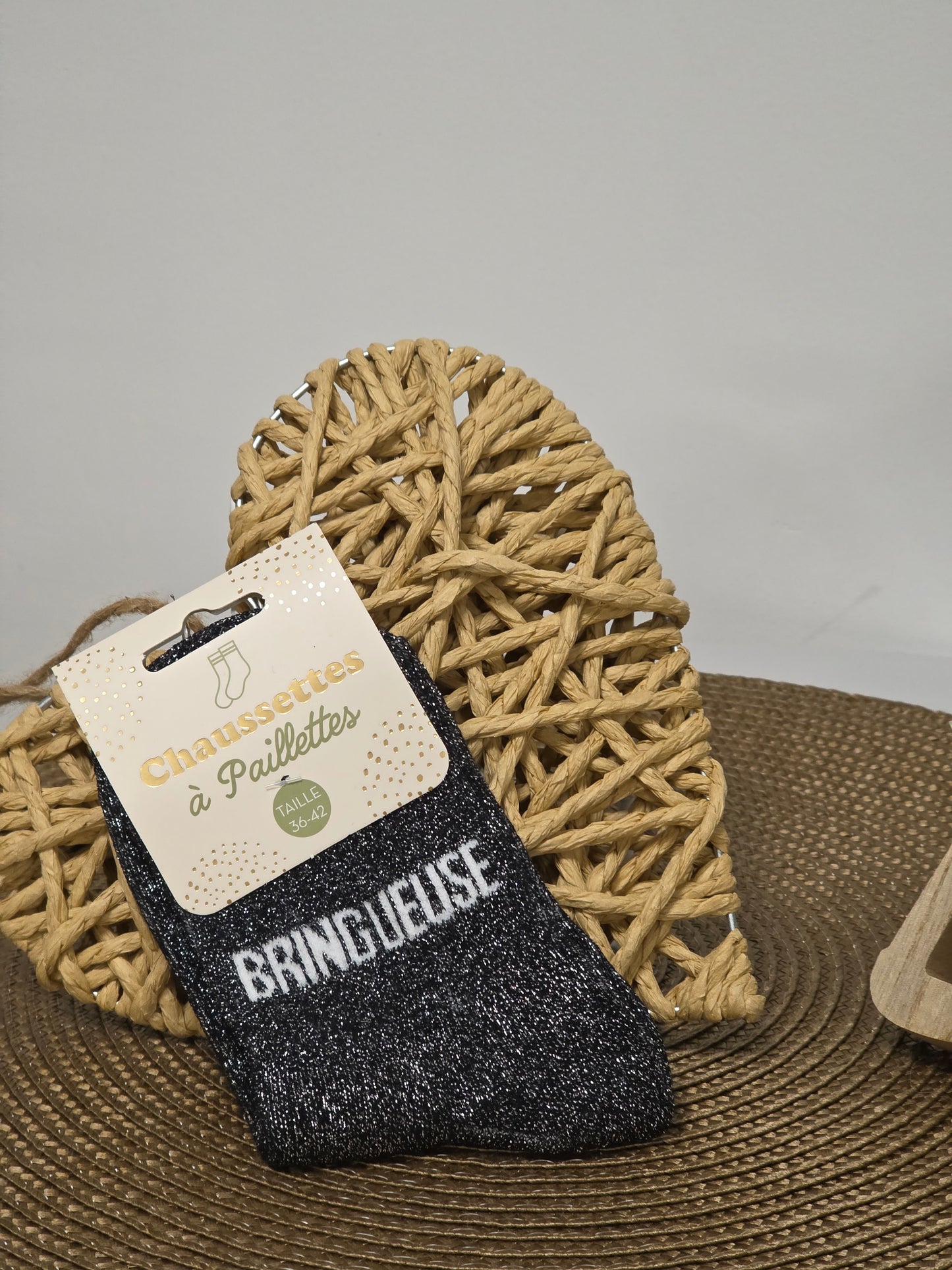 BRINGUEUSE - Chaussette à Paillette Noir