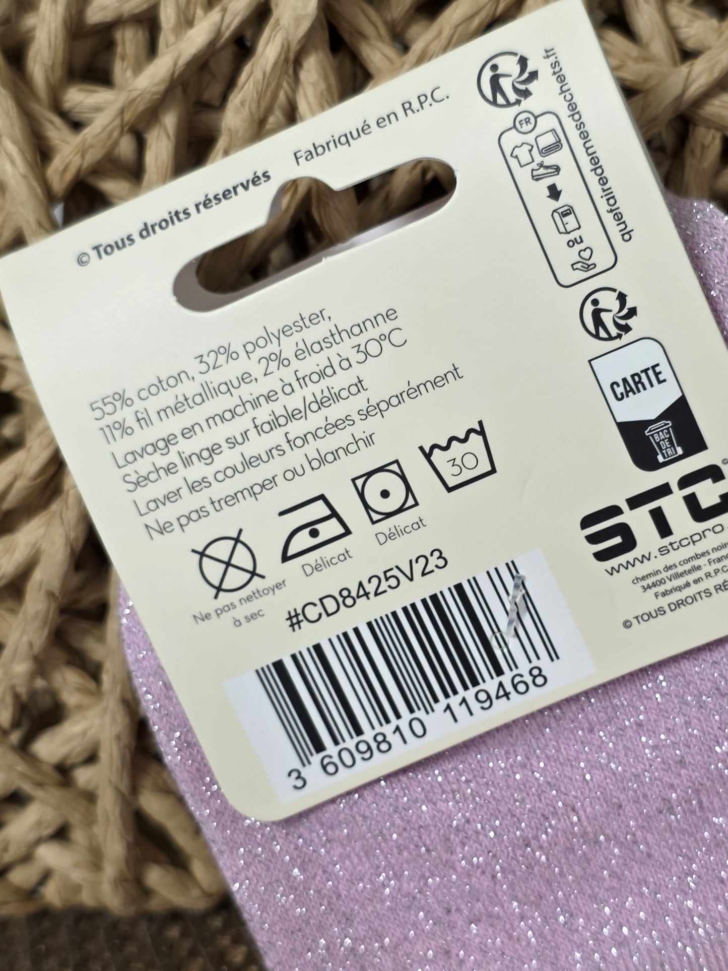 BISOU - Chaussette à Paillette Violet