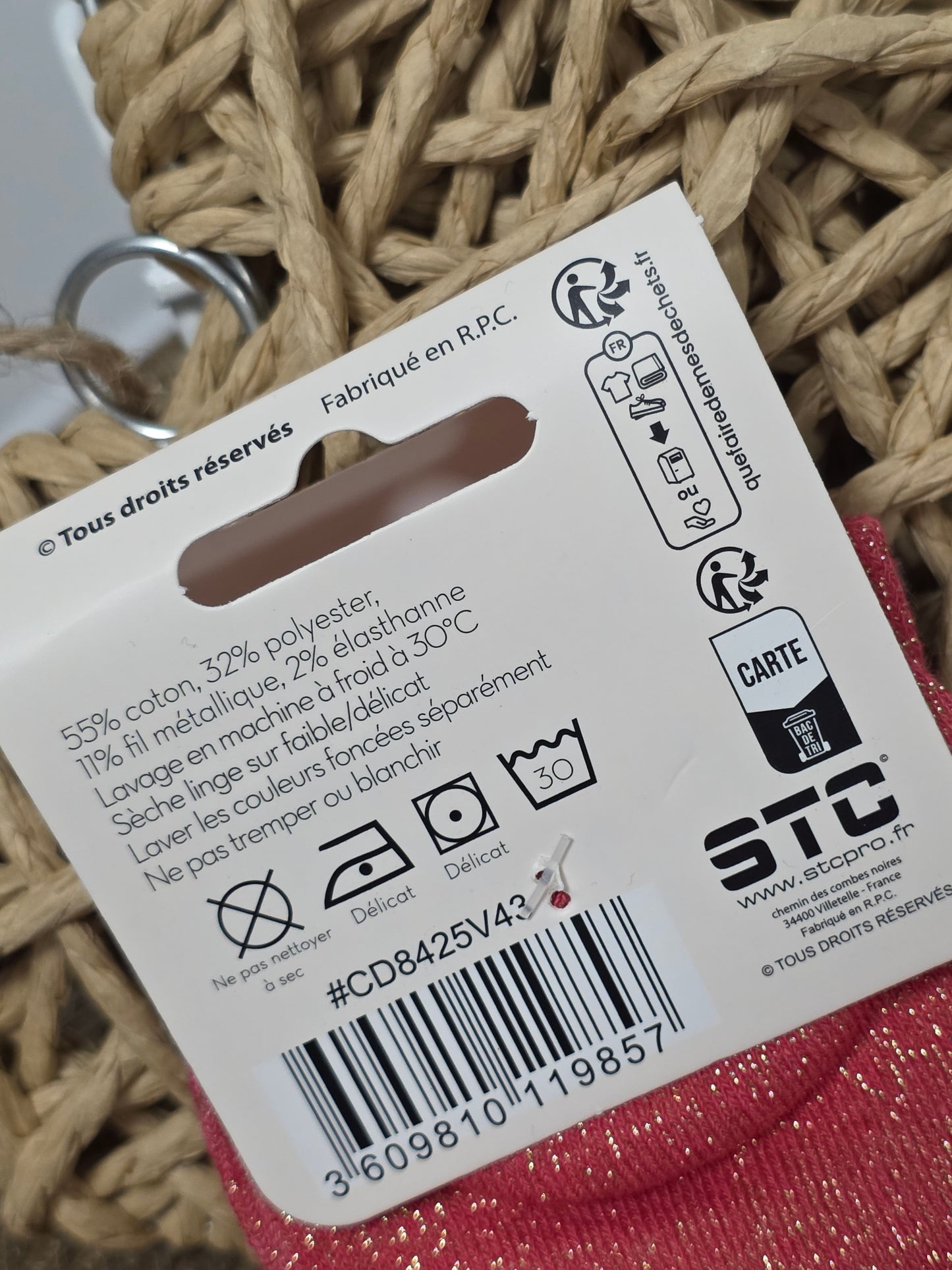 FOFOLLE - Chaussette à Paillette Rose