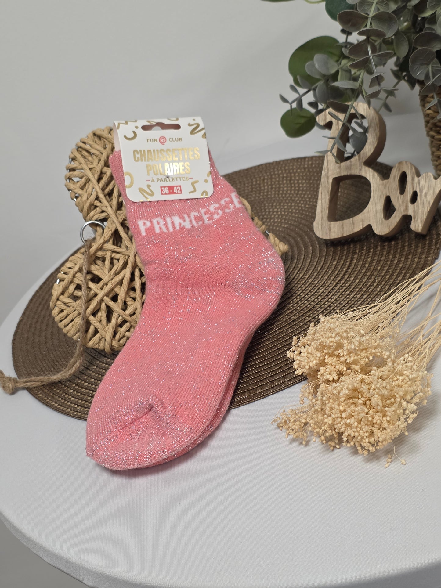PRINCESSE - Chaussette Polaire à Paillette