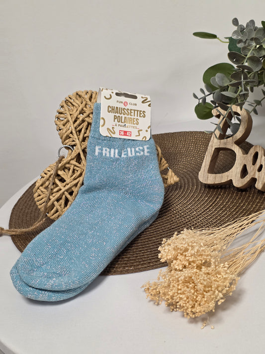 FRILEUSE - Chaussette Polaire à Paillette
