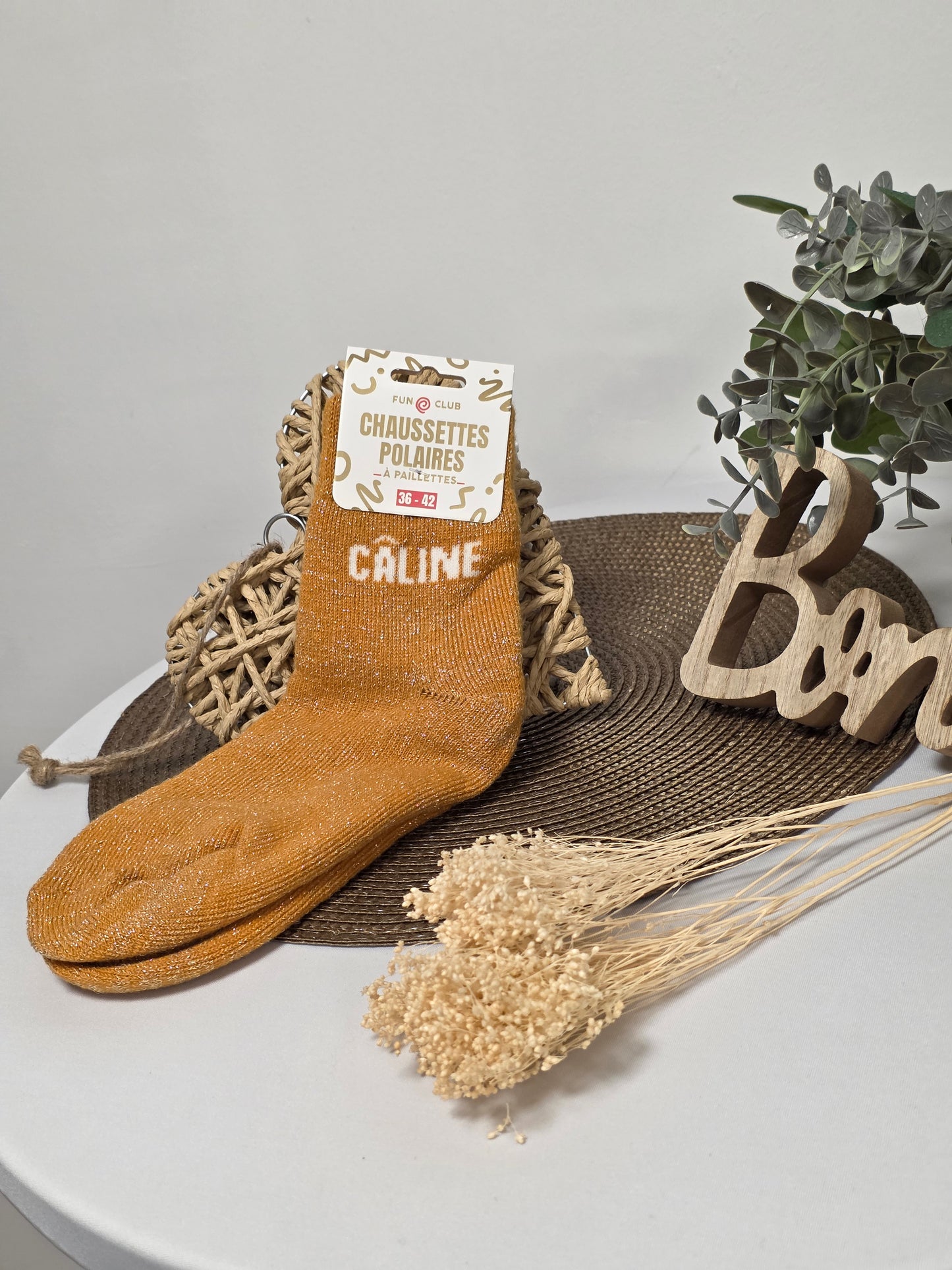 CALINE - Chaussette Polaire à Paillette