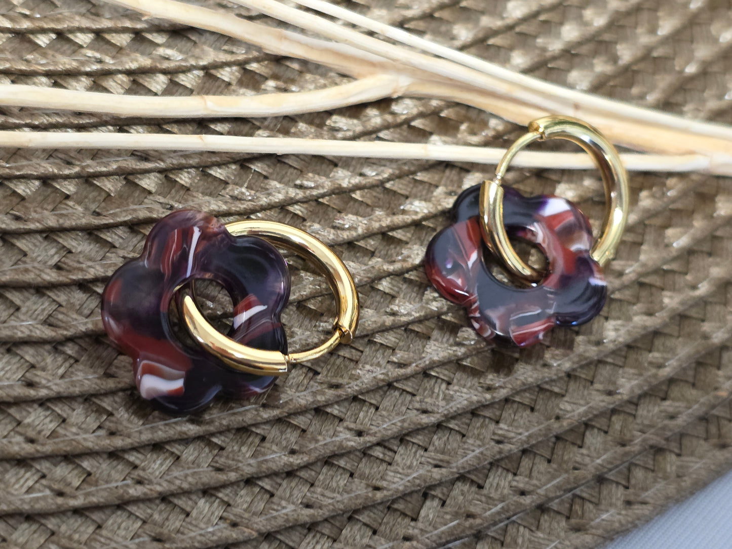 Notre Collection de Bijoux - Boucle d'Oreille Fleur N°6