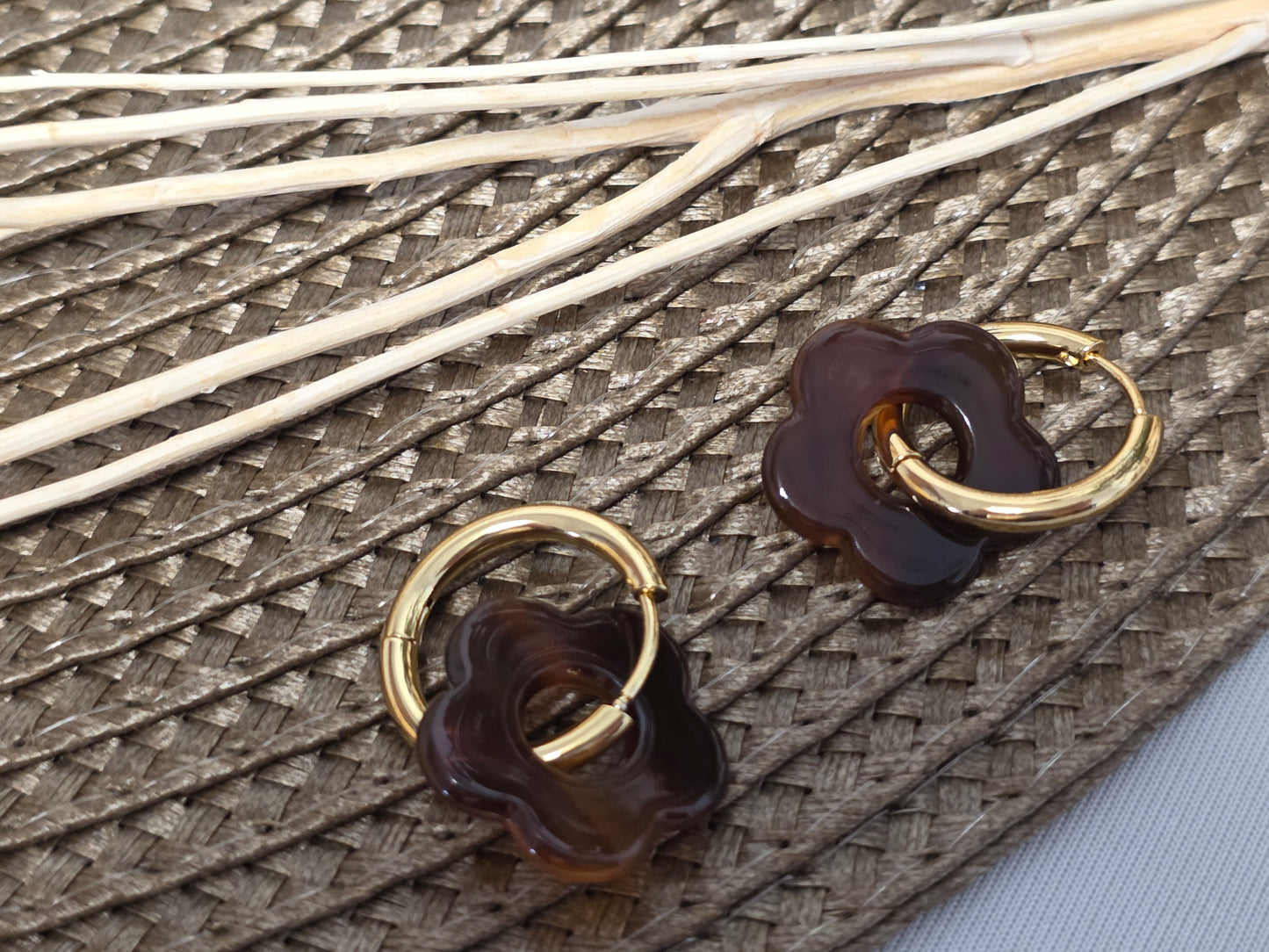 Notre Collection de Bijoux - Boucle D'Oreille Fleur N°8