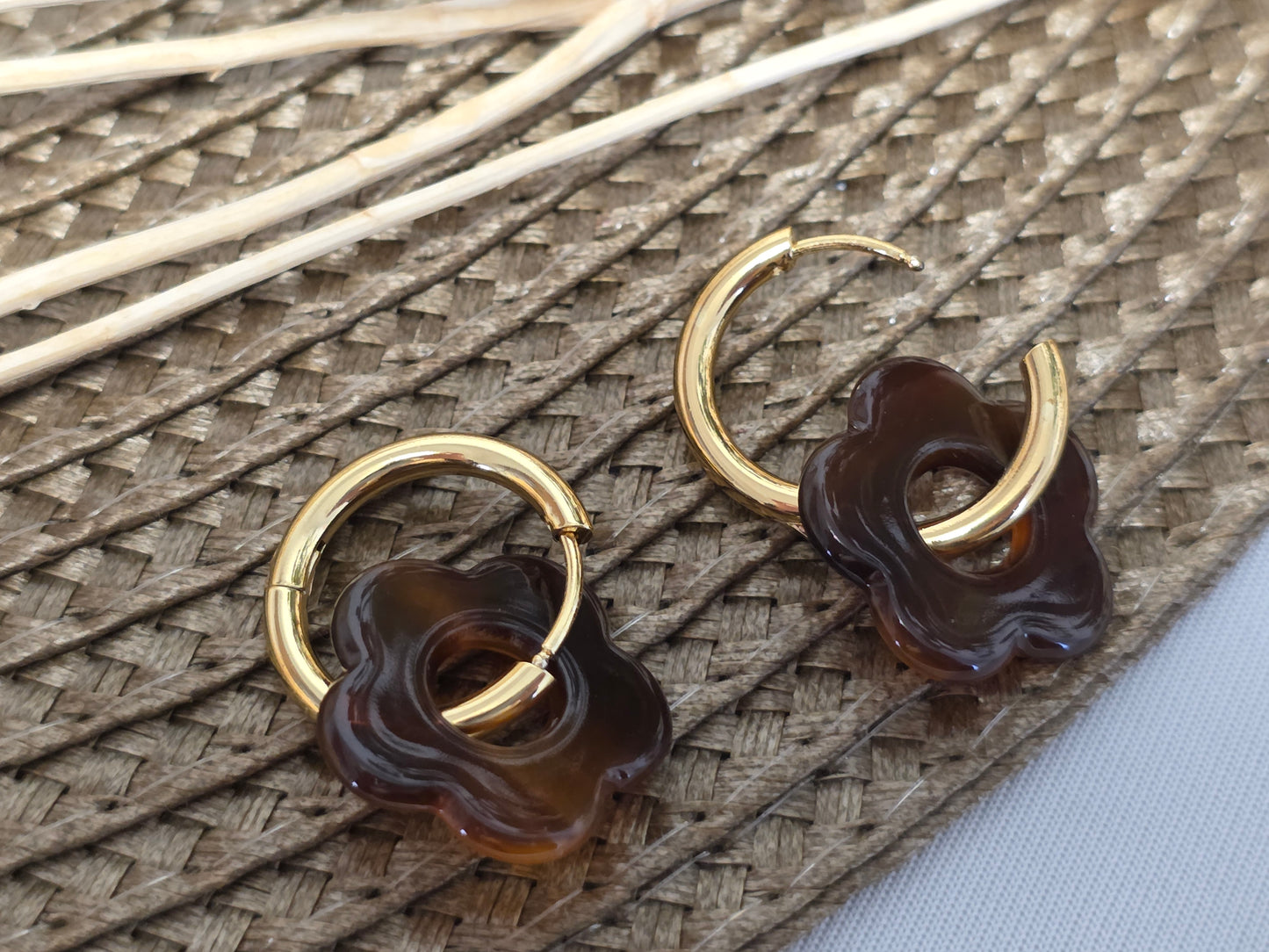 Notre Collection de Bijoux - Boucle D'Oreille Fleur N°8