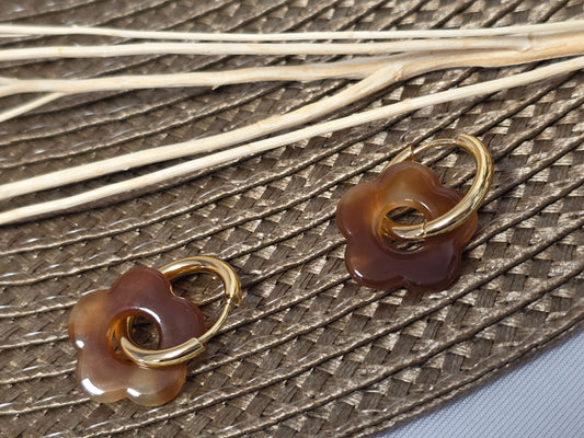 Notre Collection de Bijoux - Boucle d'Oreille Fleur N°9