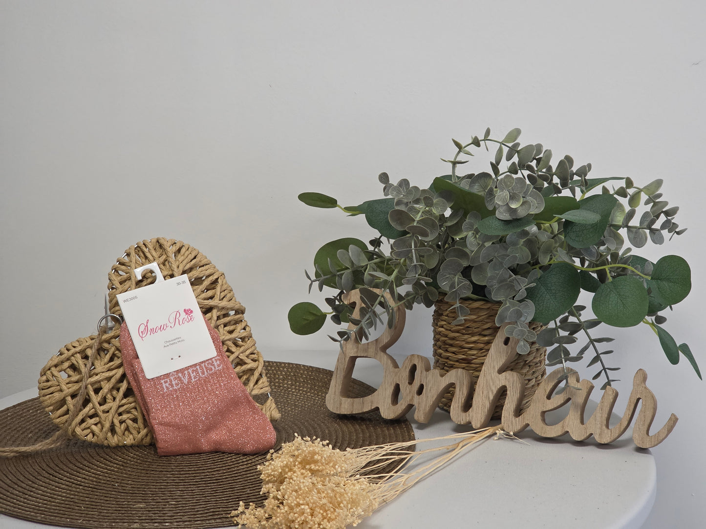 REVEUSE - Chaussette à Paillette Enfant Corail Foncé