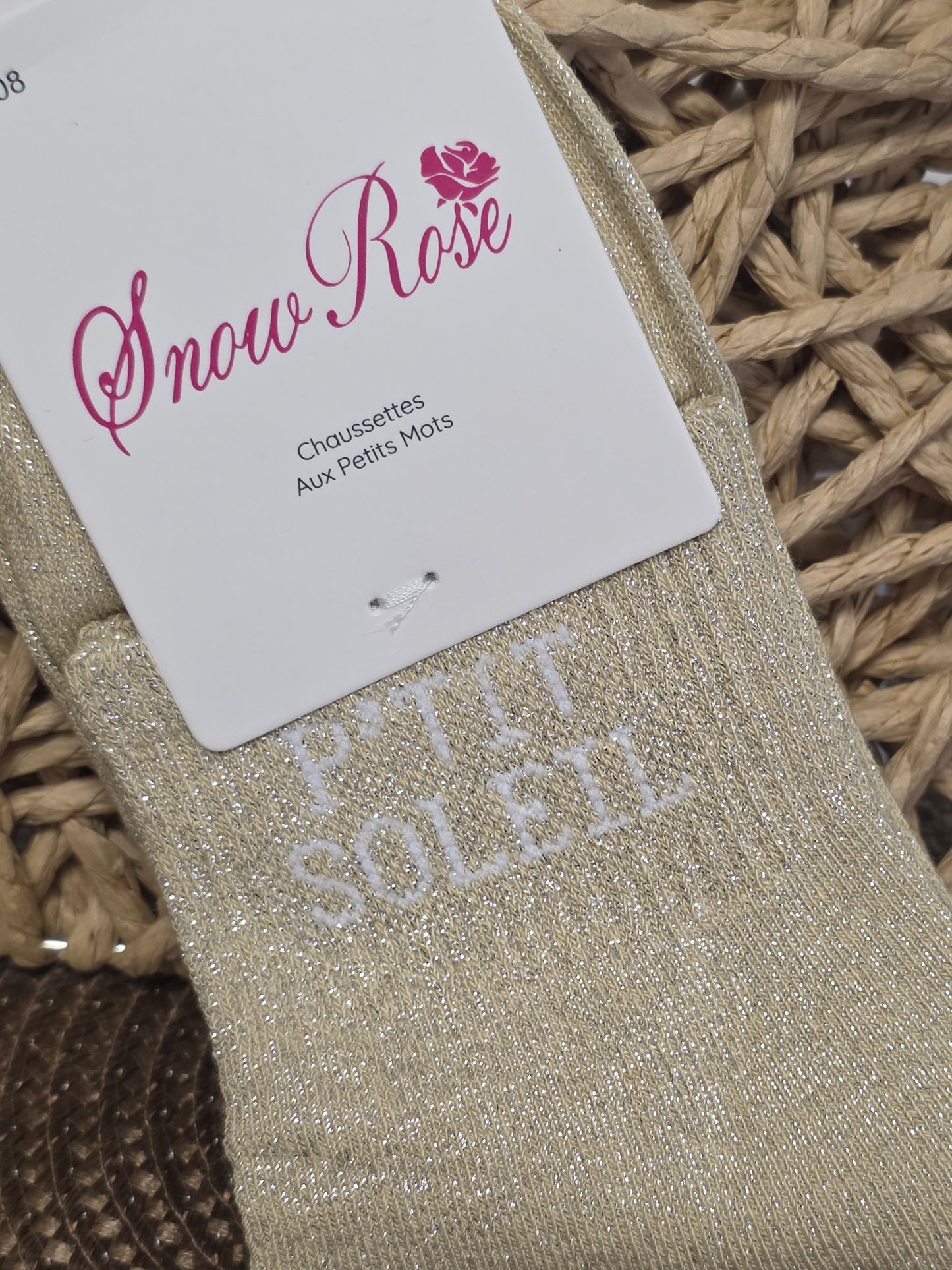 P'TIT SOLEIL - Chaussette à Paillette Enfant Beige Clair