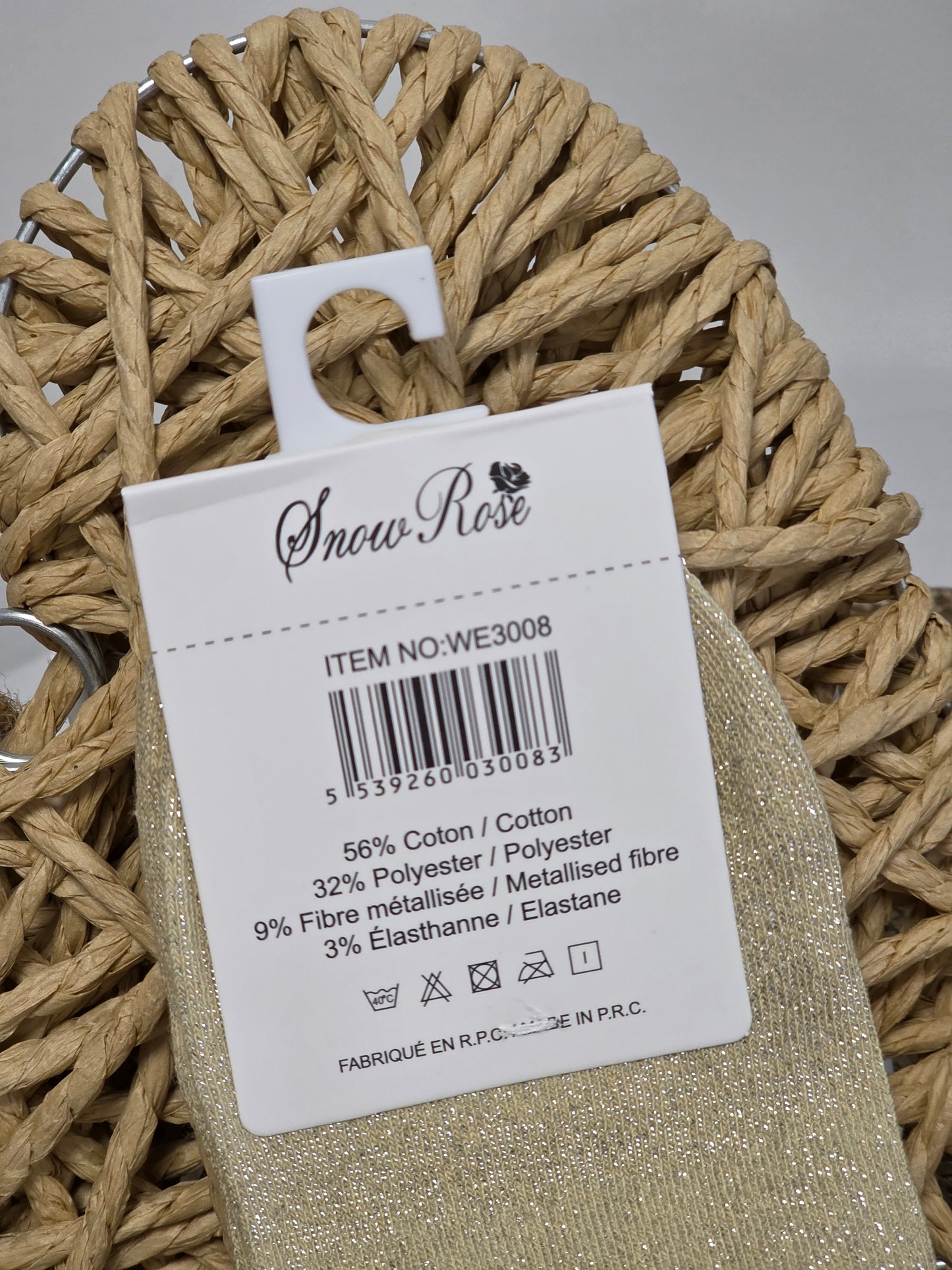 P'TIT SOLEIL - Chaussette à Paillette Enfant Beige Clair