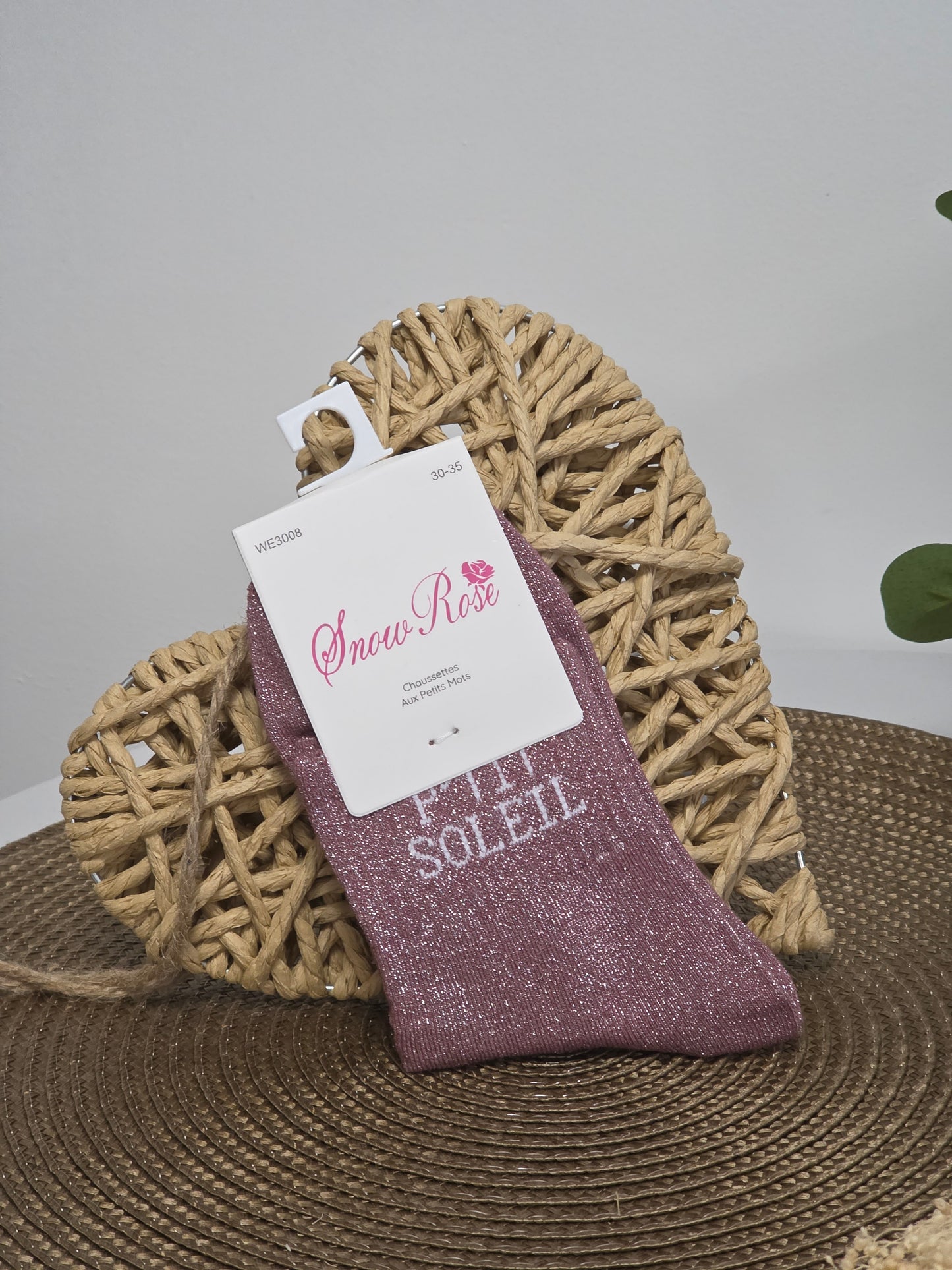 P'TIT SOLEIL - Chaussette à Paillette Enfant Violine