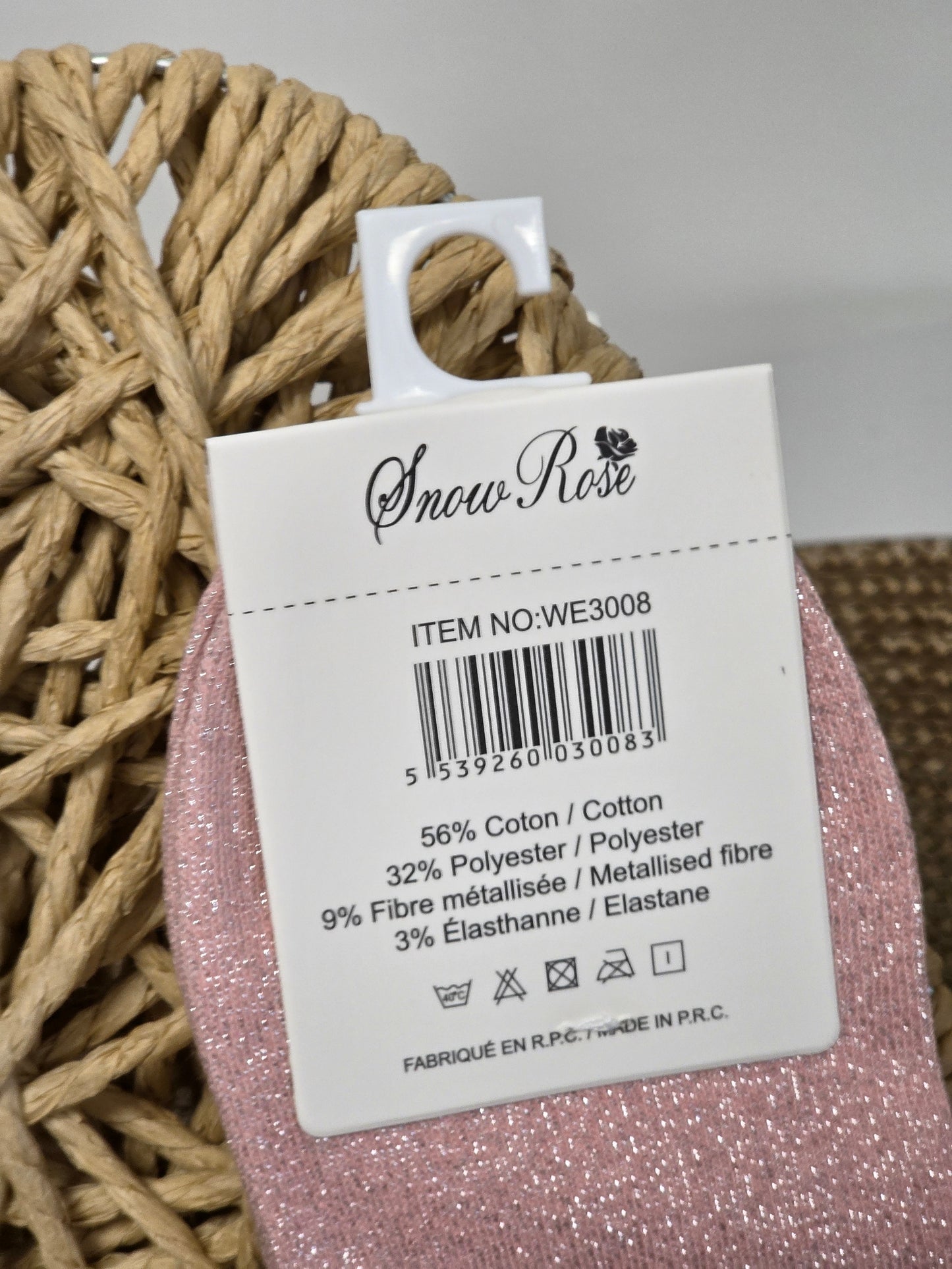 P'TIT SOLEIL - Chaussette à Paillette Enfant Rose