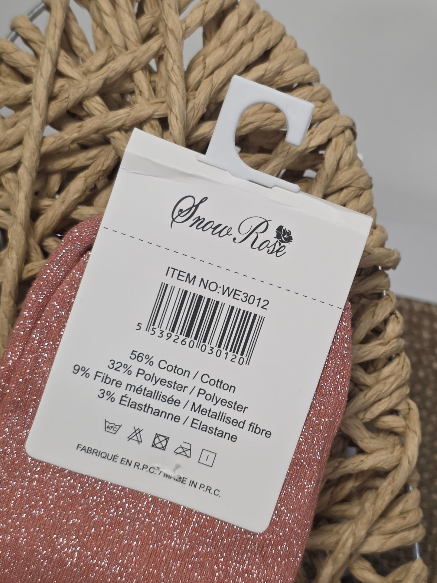 COQUINETTE - Chaussette à Paillette Enfant Corail Foncé