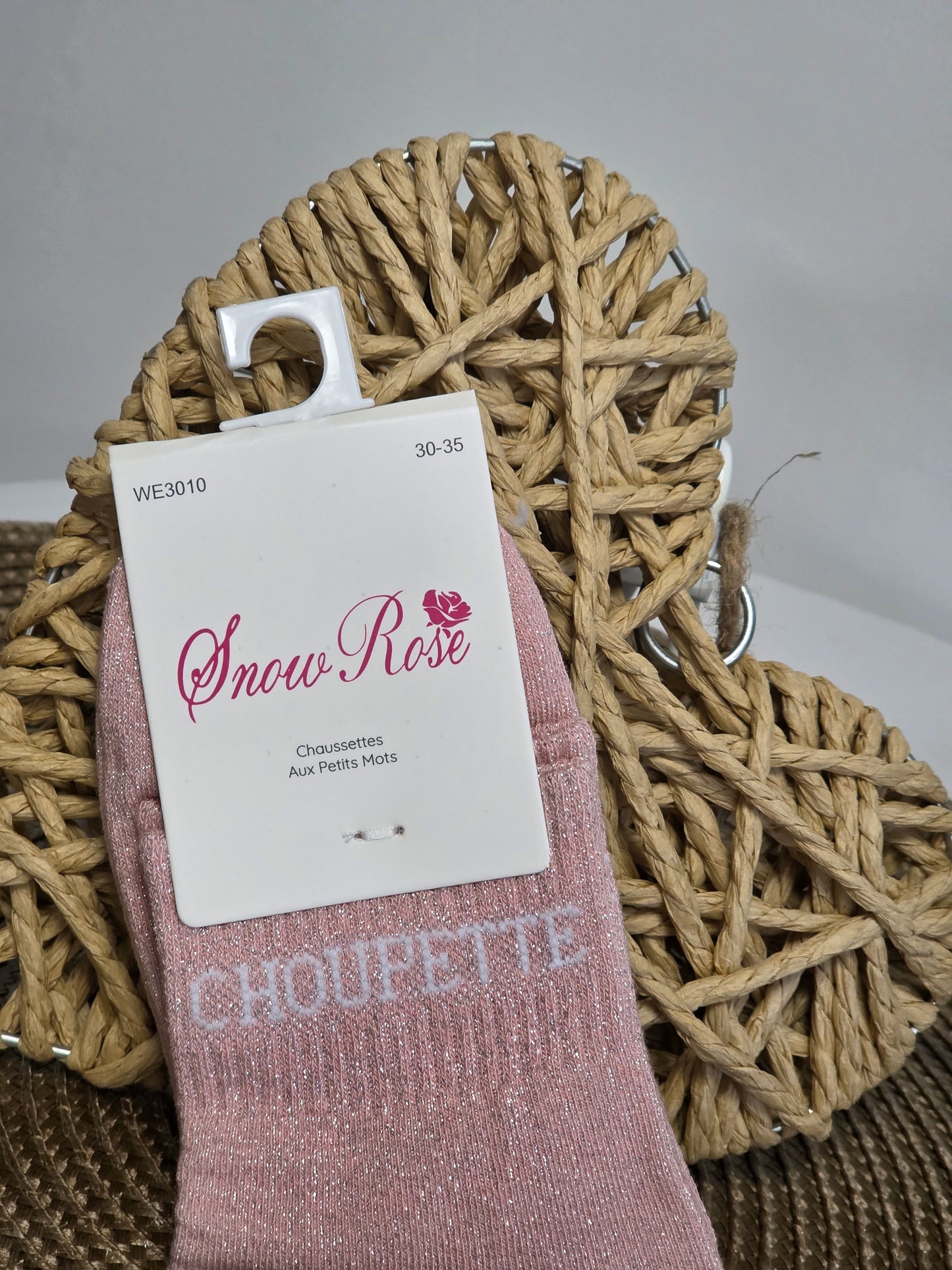 CHOUPETTE - Chaussette à Paillette Enfant  Rose