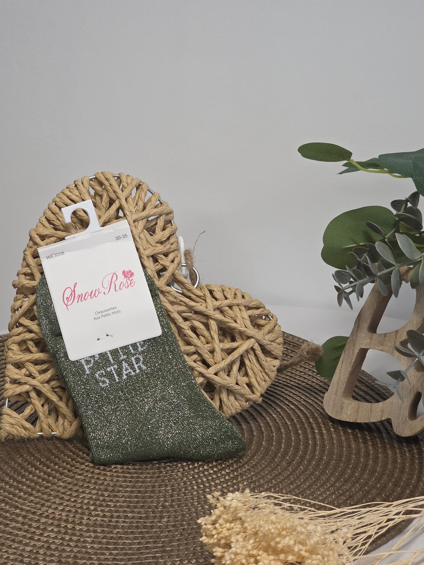 P'TITE STAR - Chaussette à Paillette Enfant  Vert