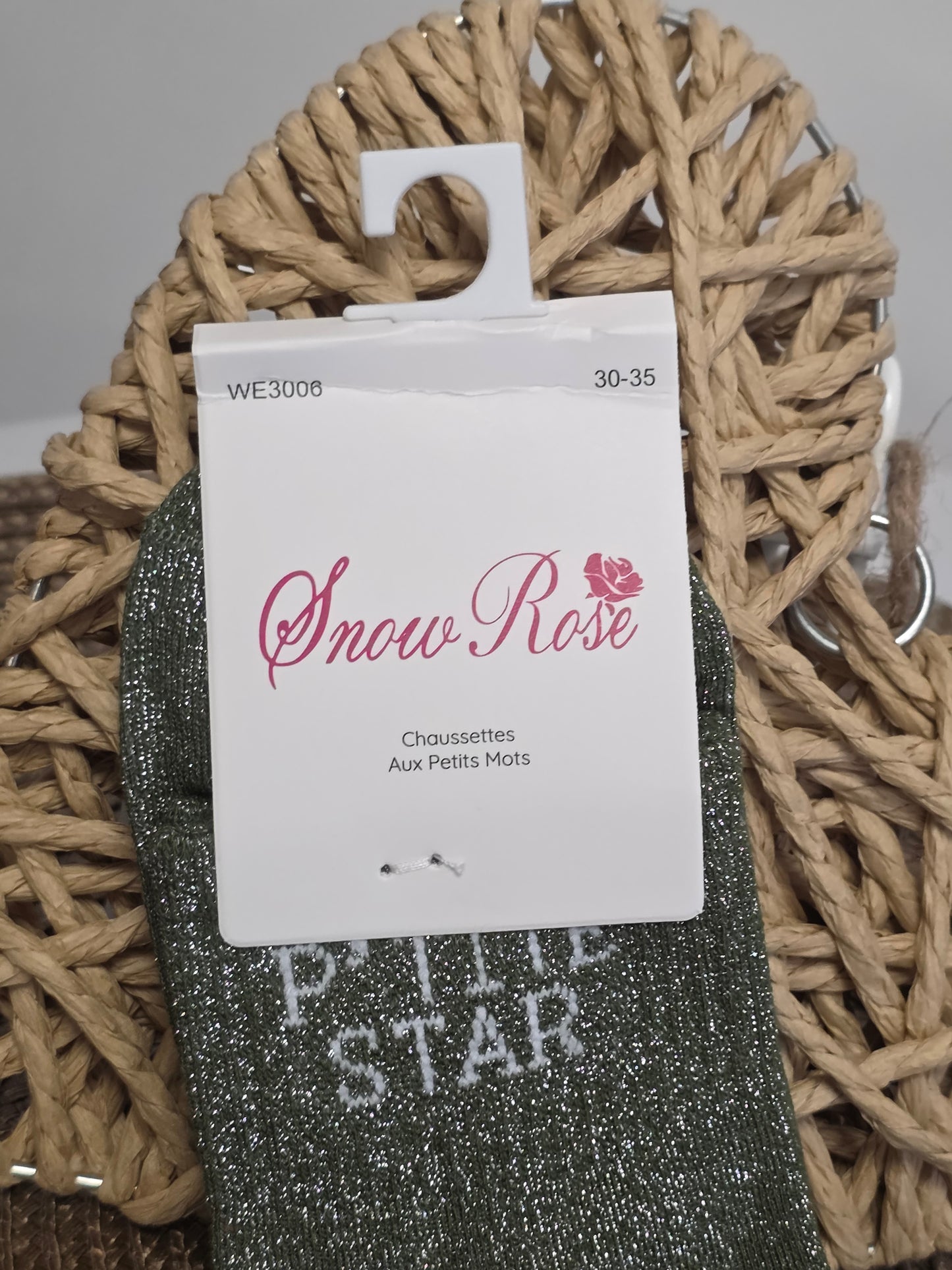 P'TITE STAR - Chaussette à Paillette Enfant  Vert