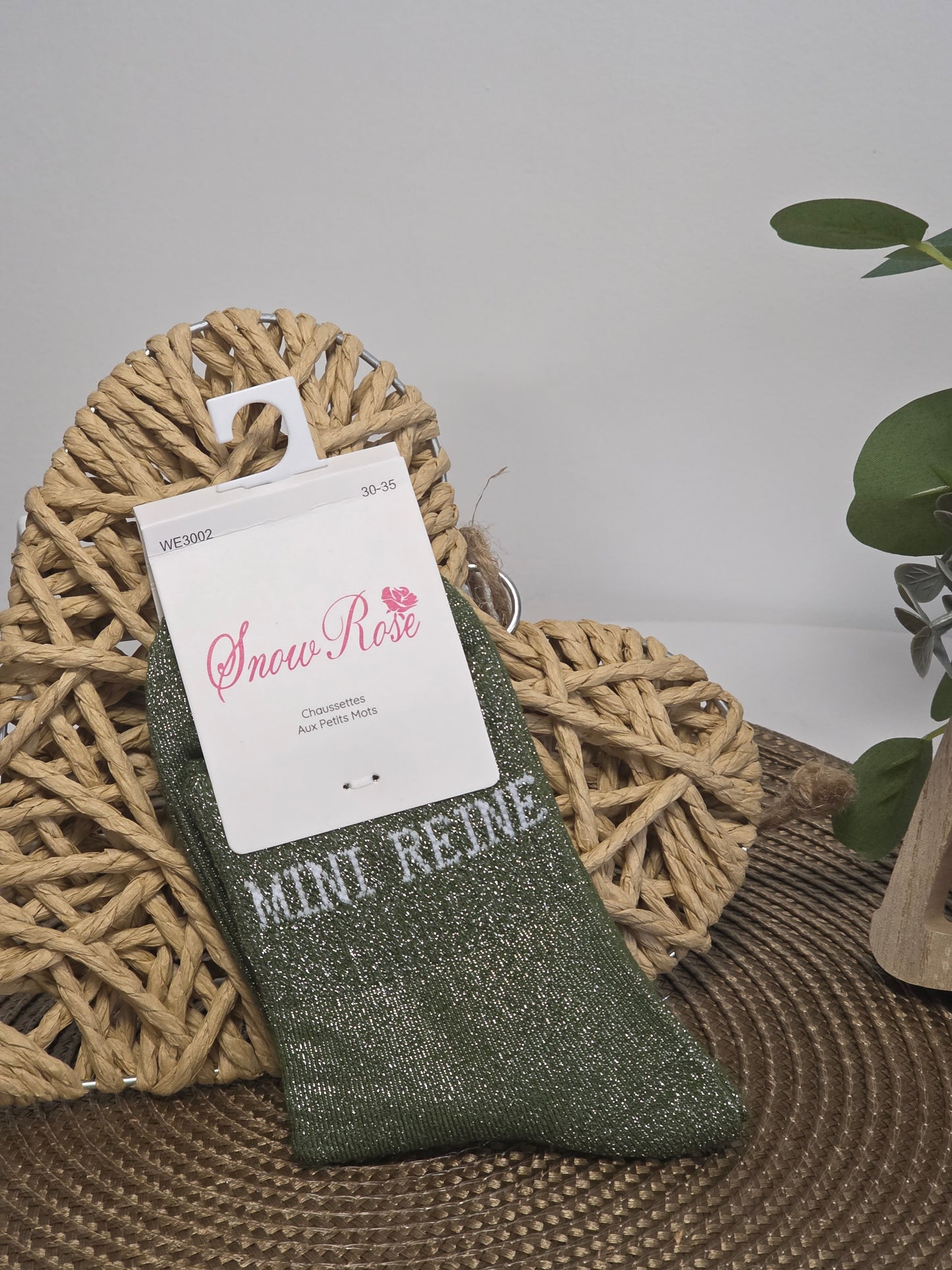 MINI REINE - Chaussette à Paillette Enfant  Vert