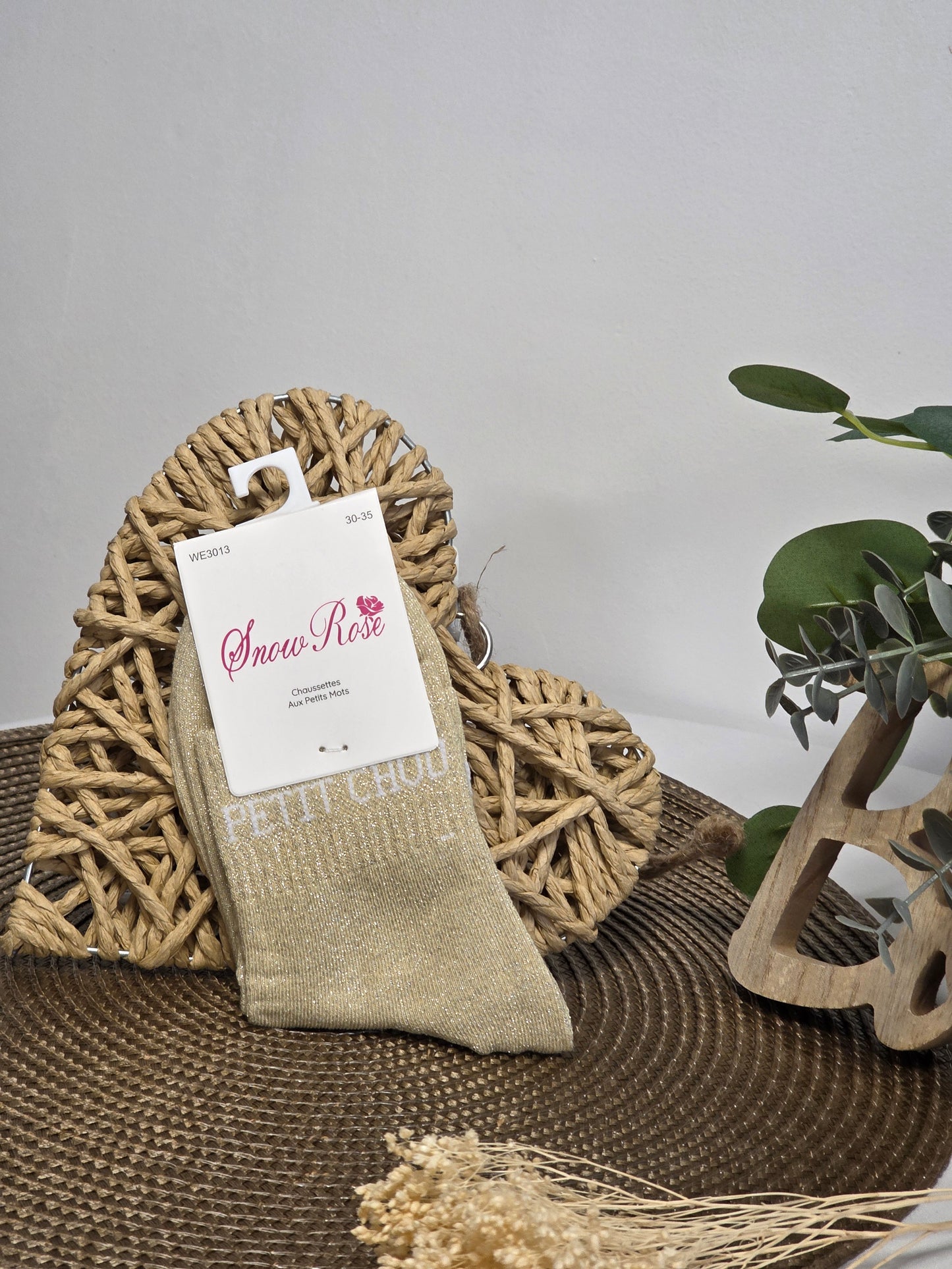 PETIT CHOU- Chaussette à Paillette Enfant  Beige