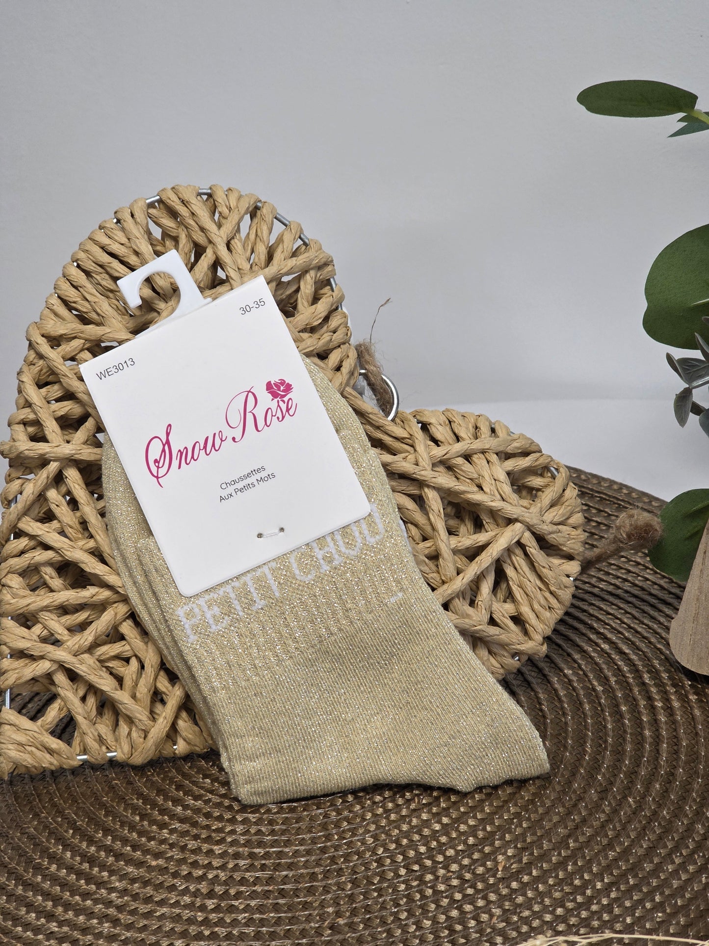 PETIT CHOU- Chaussette à Paillette Enfant  Beige