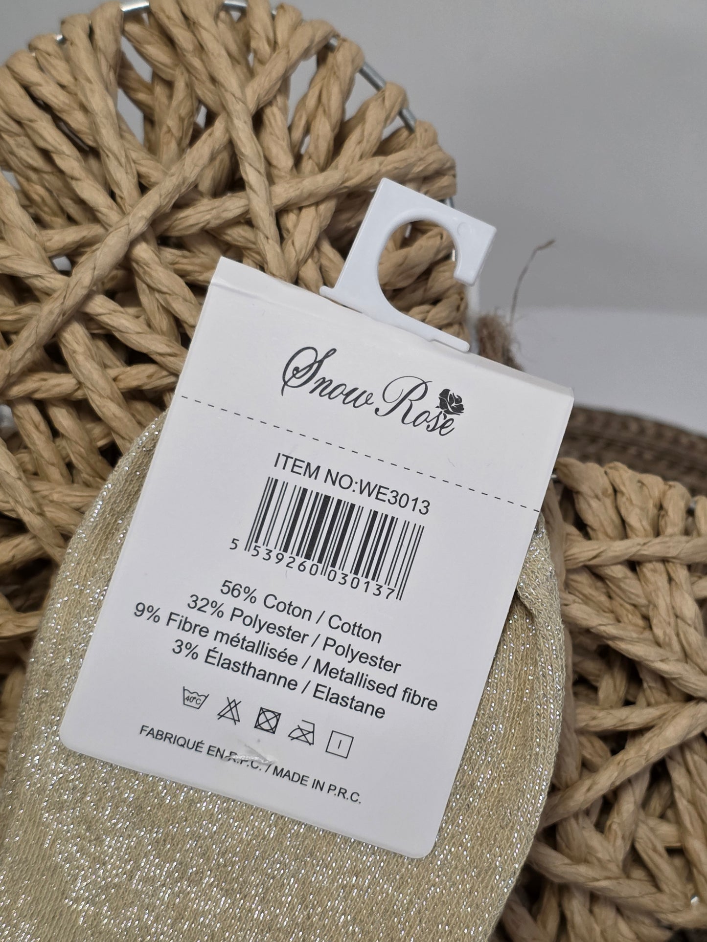 PETIT CHOU- Chaussette à Paillette Enfant  Beige