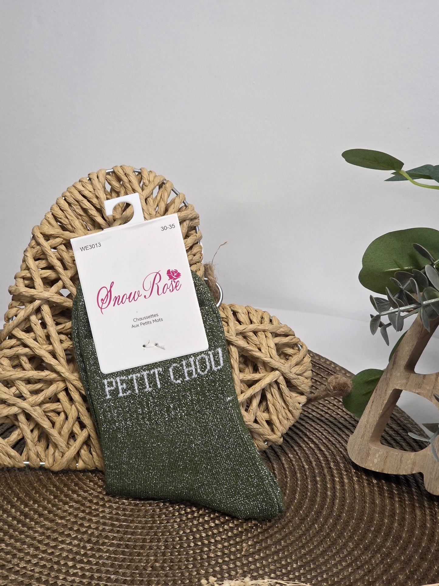 PETIT CHOU- Chaussette à Paillette Enfant  Vert