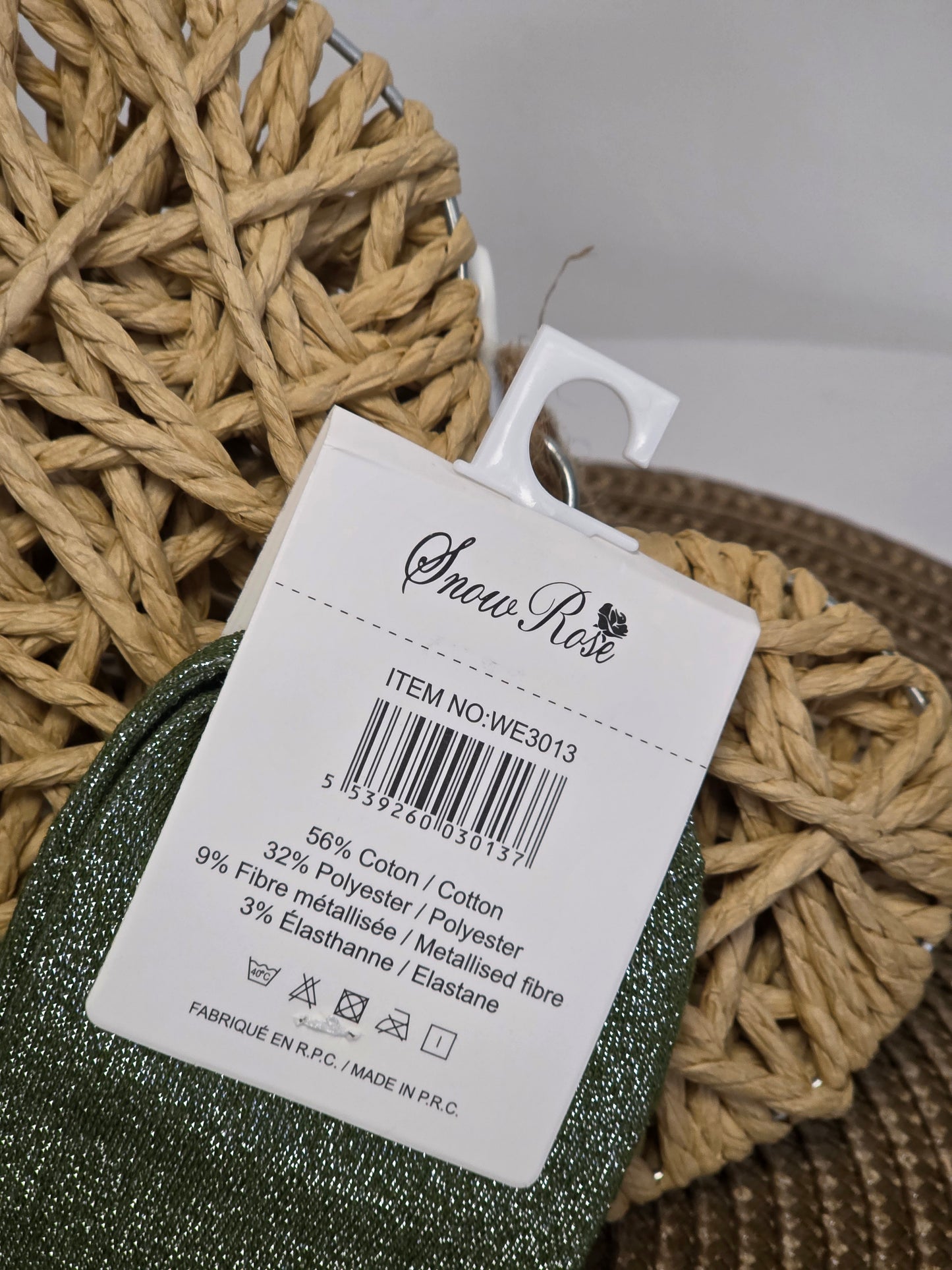 PETIT CHOU- Chaussette à Paillette Enfant  Vert