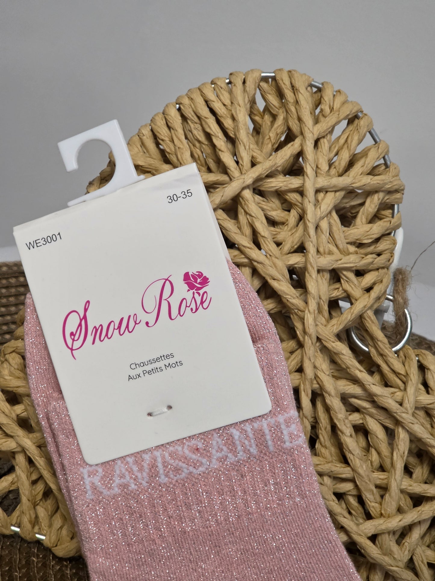 RAVISSANTE - Chaussette à Paillette Enfant  Rose