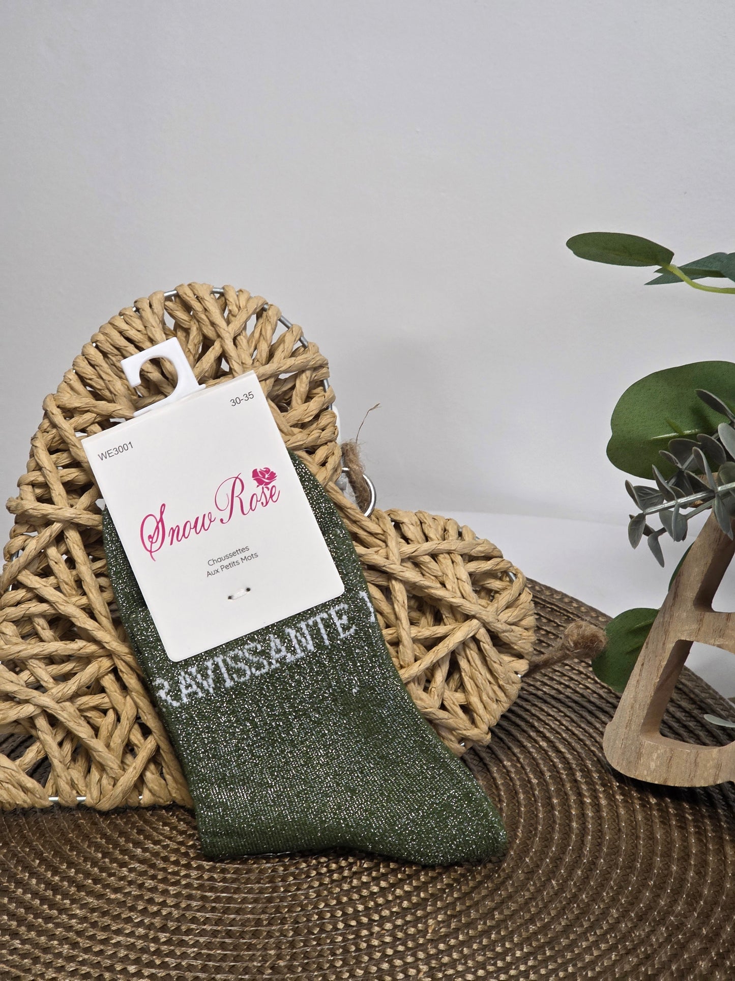 RAVISSANTE - Chaussette à Paillette Enfant  Vert