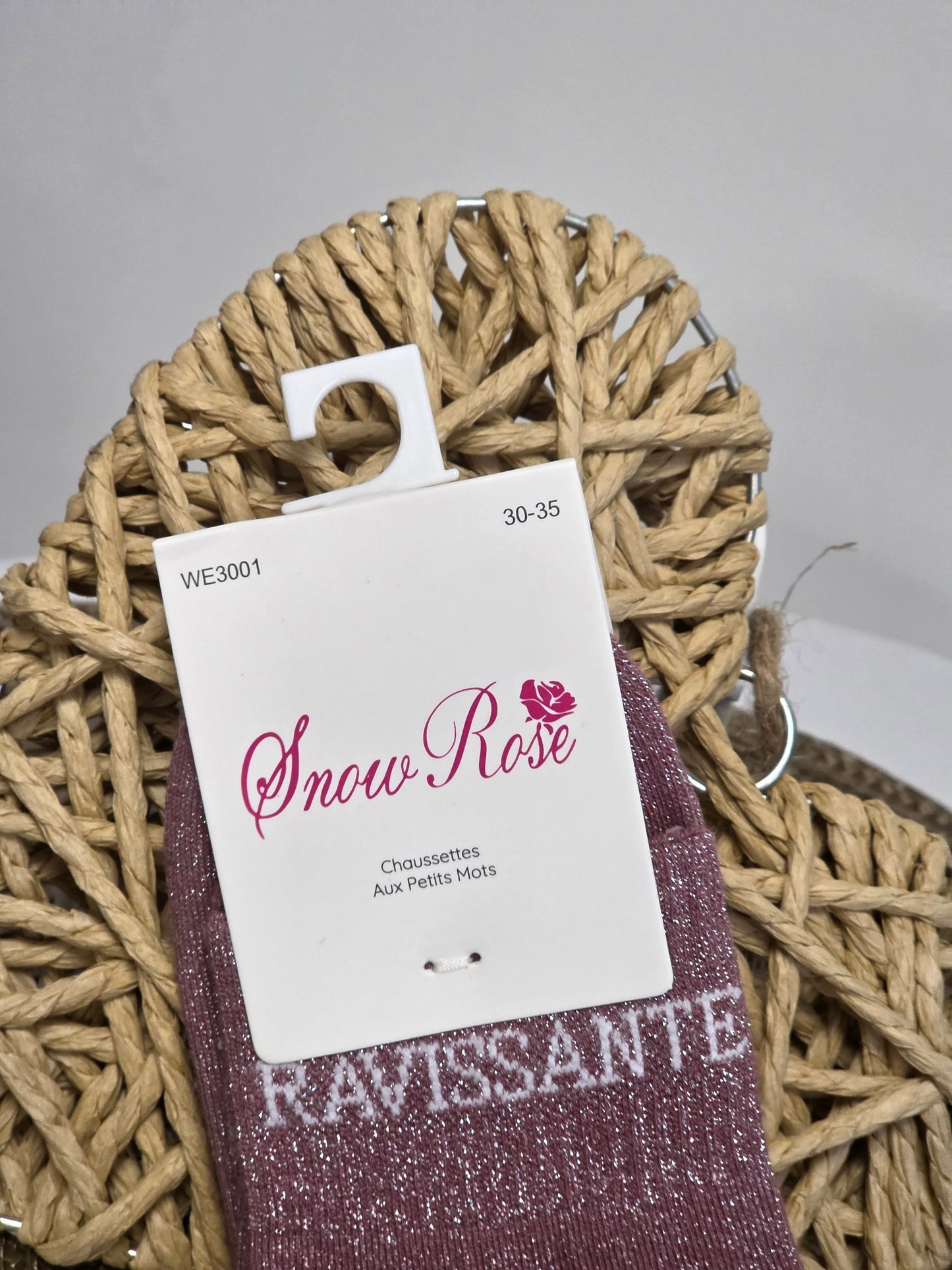 RAVISSANTE - Chaussette à Paillette Enfant  Violine