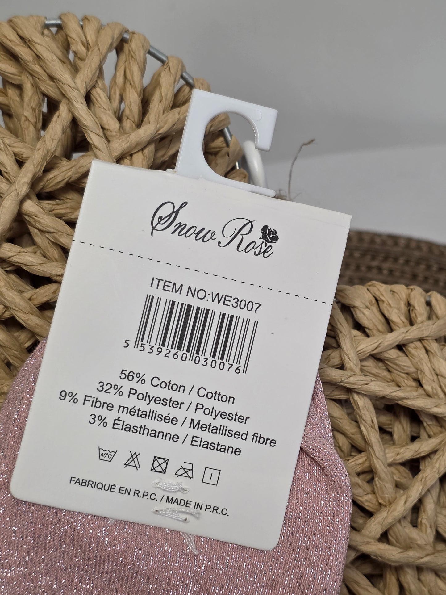 PETITE ETOILE - Chaussette à Paillette Enfant  Rose
