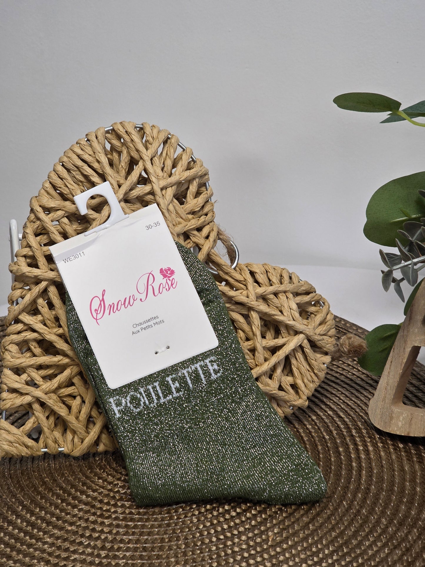 POULETTE - Chaussette à Paillette Enfant Vert