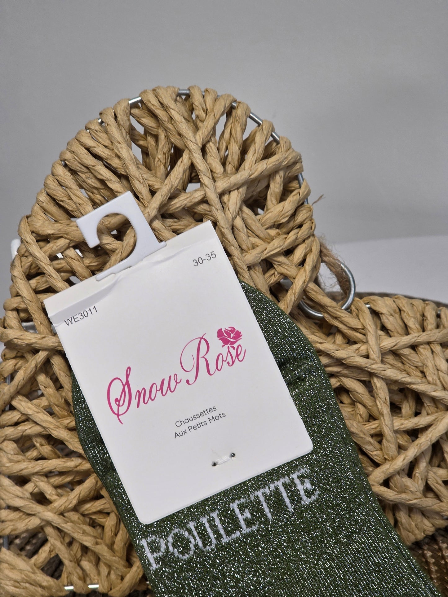 POULETTE - Chaussette à Paillette Enfant Vert