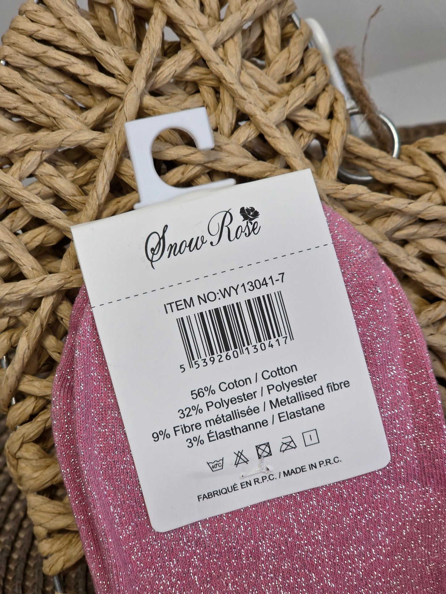ANTI CONNARDS - Chaussette à Paillette  Rose
