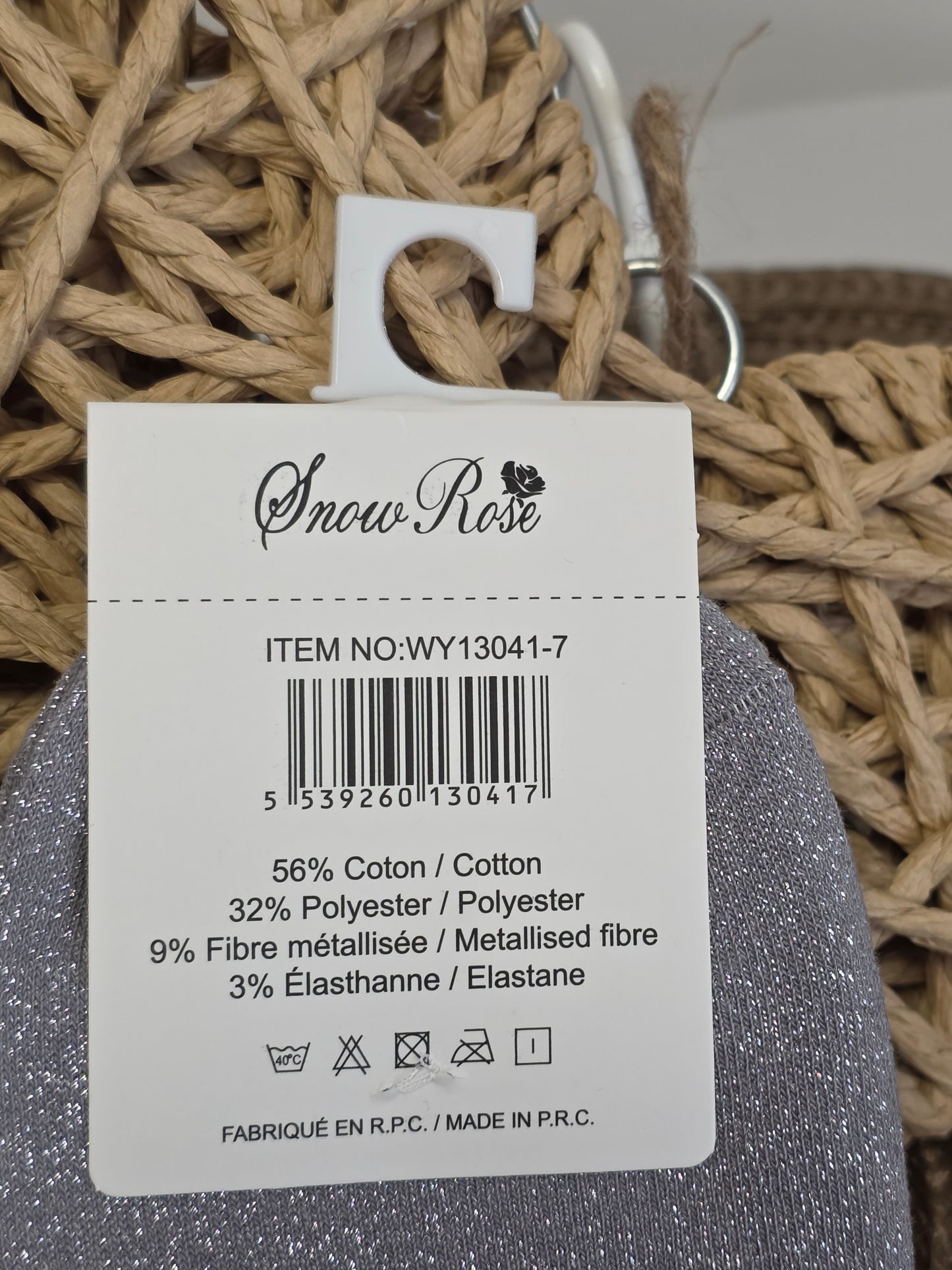 ANTI CONNARDS - Chaussette à Paillette  Gris