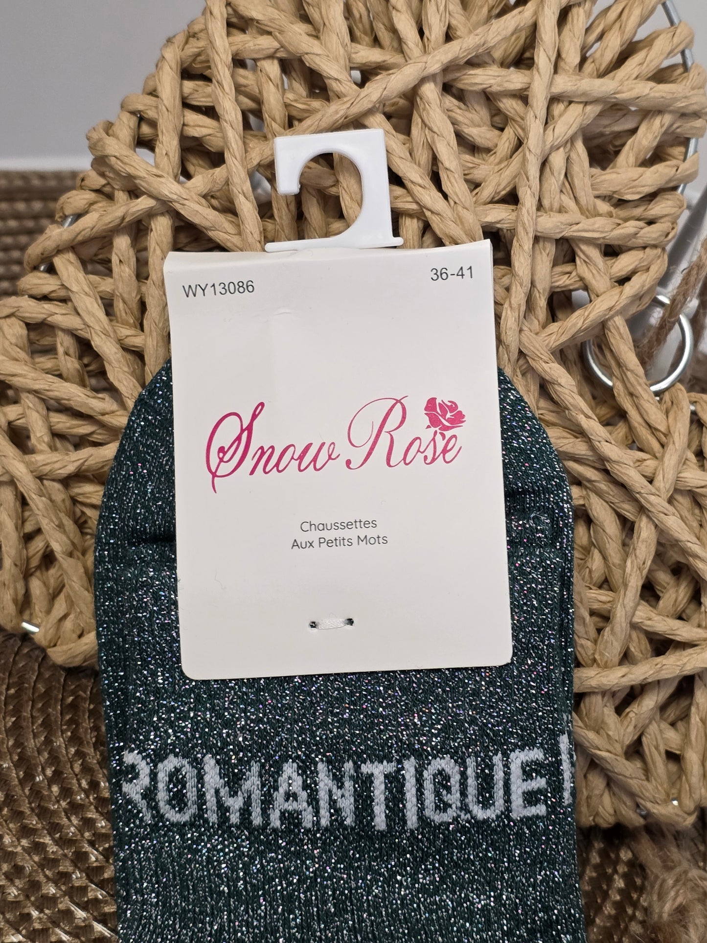 ROMANTIQUE - Chaussette à Paillette  Vert