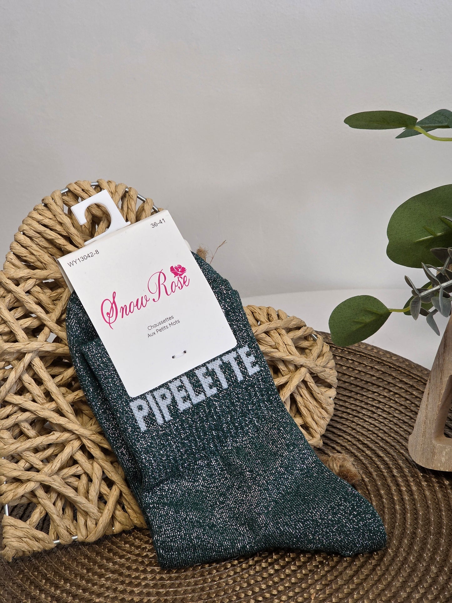 PIPELETTE - Chaussette à Paillette  Vert
