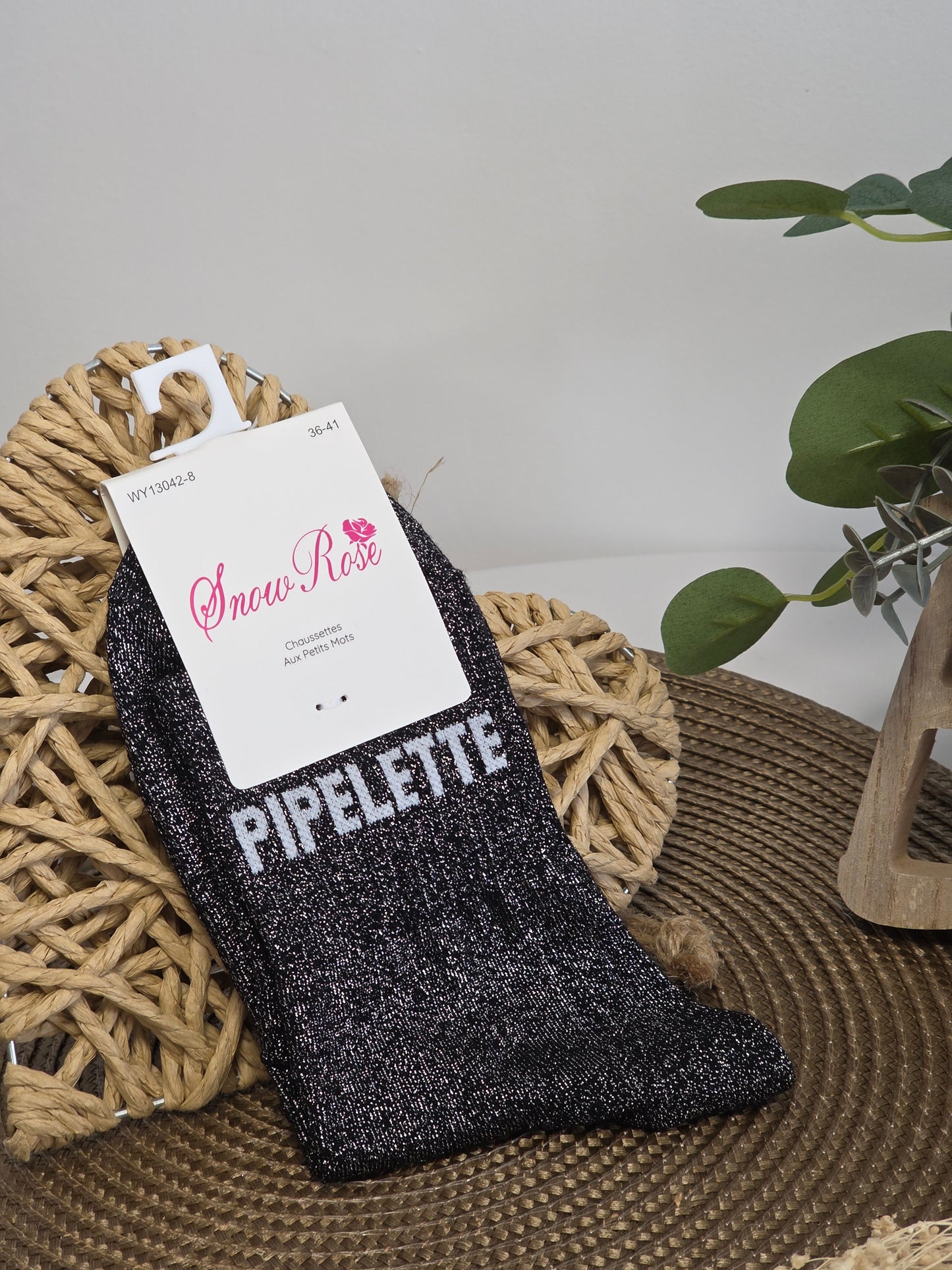 PIPELETTE - Chaussette à Paillette  Noir