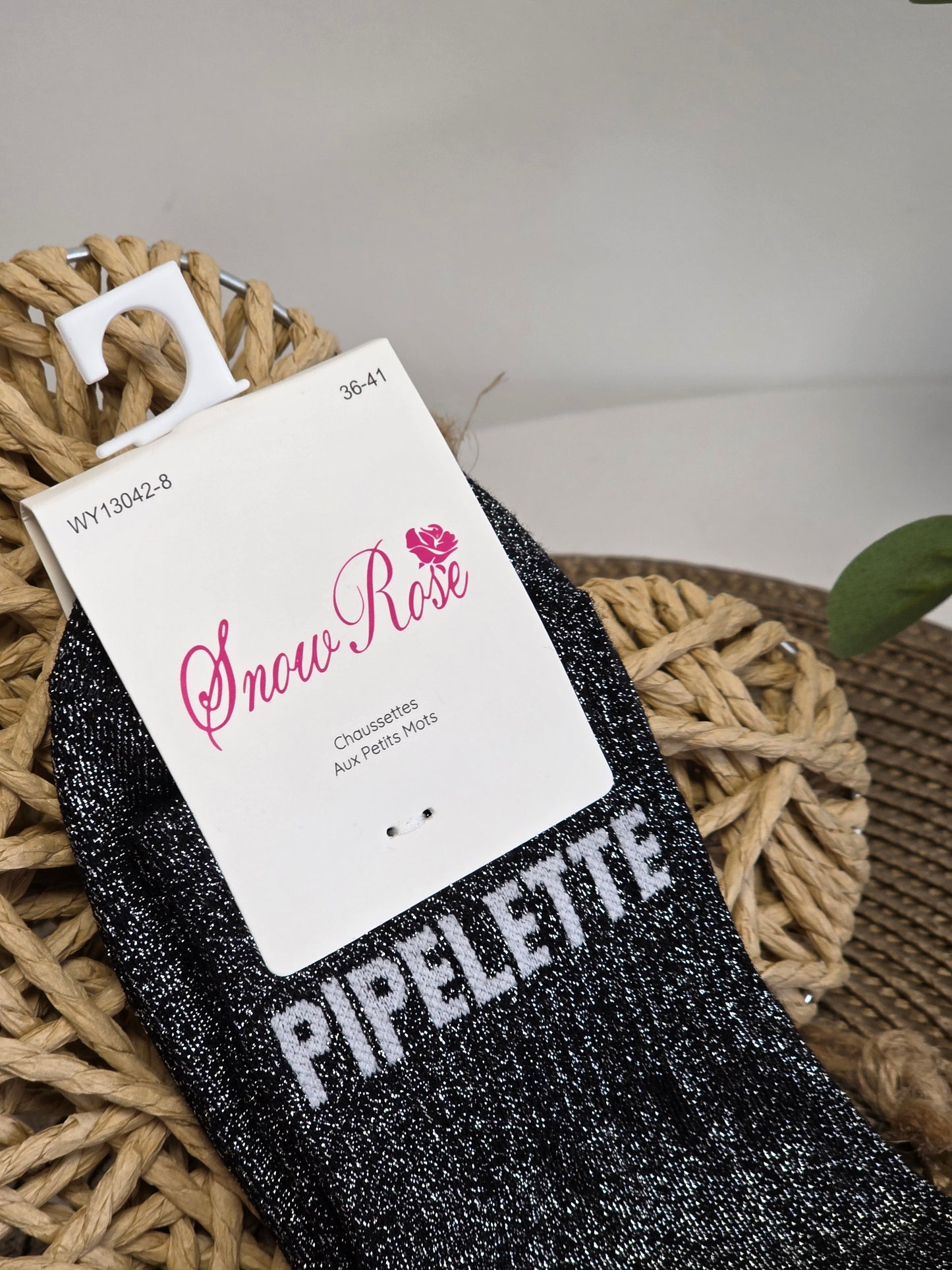 PIPELETTE - Chaussette à Paillette  Noir