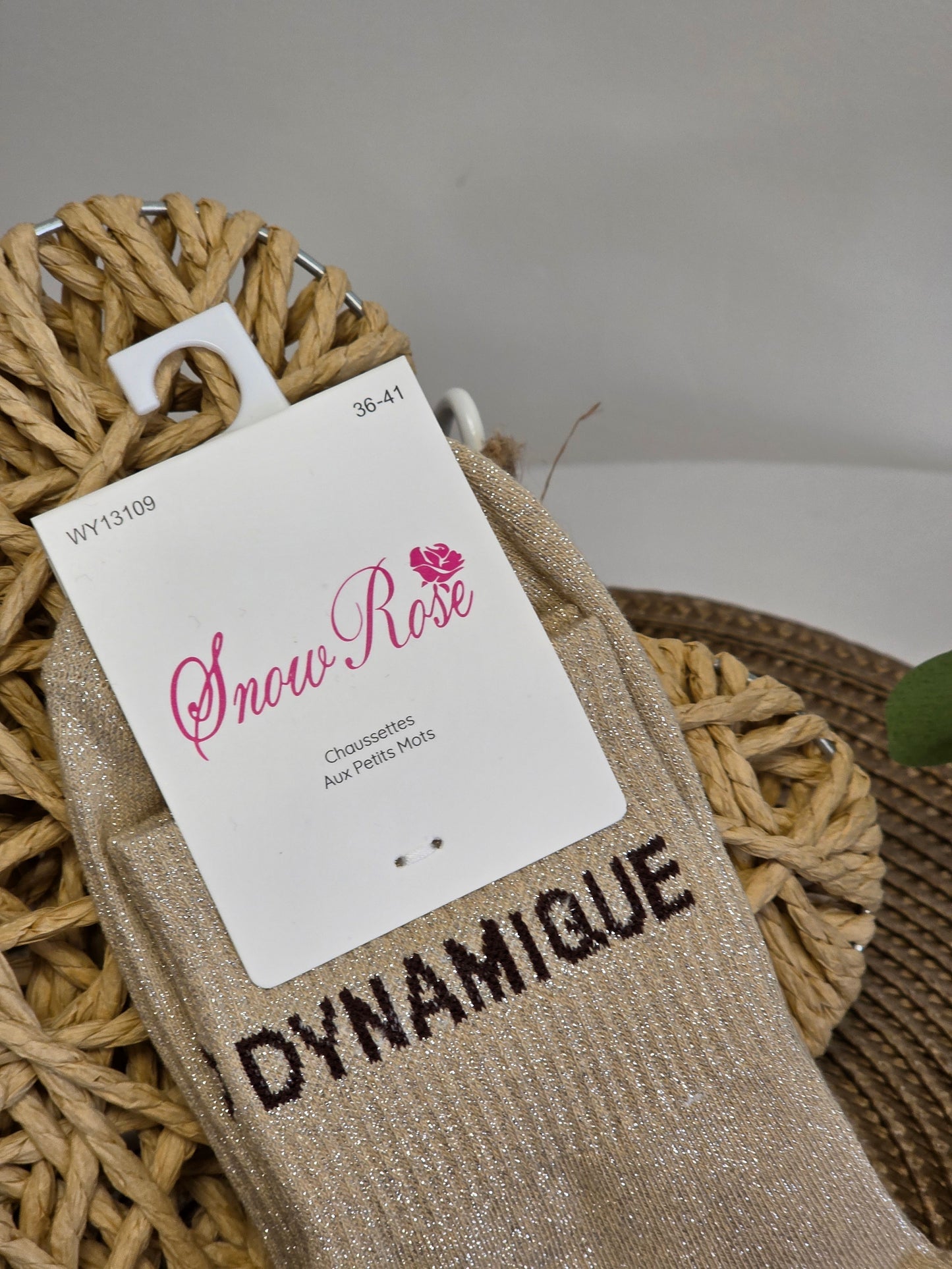 DYNAMIQUE - Chaussette à Paillette  Beige