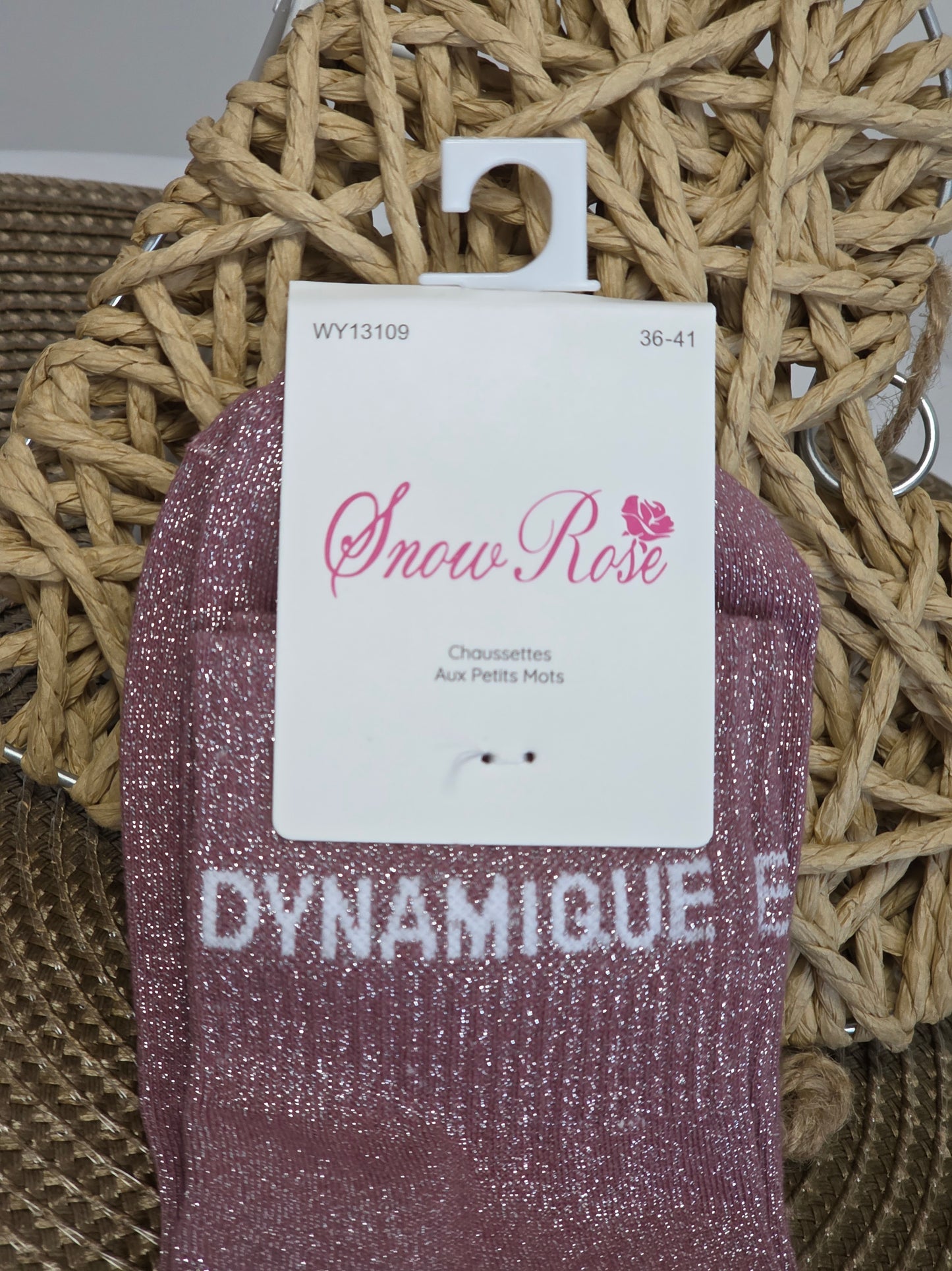 DYNAMIQUE - Chaussette à Paillette  Violine