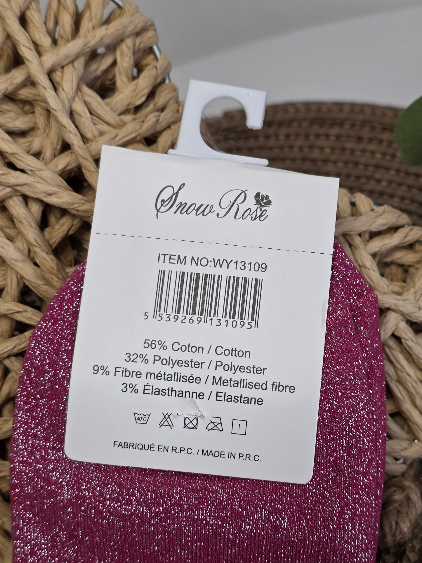 DYNAMIQUE - Chaussette à Paillette  FUSCHIA