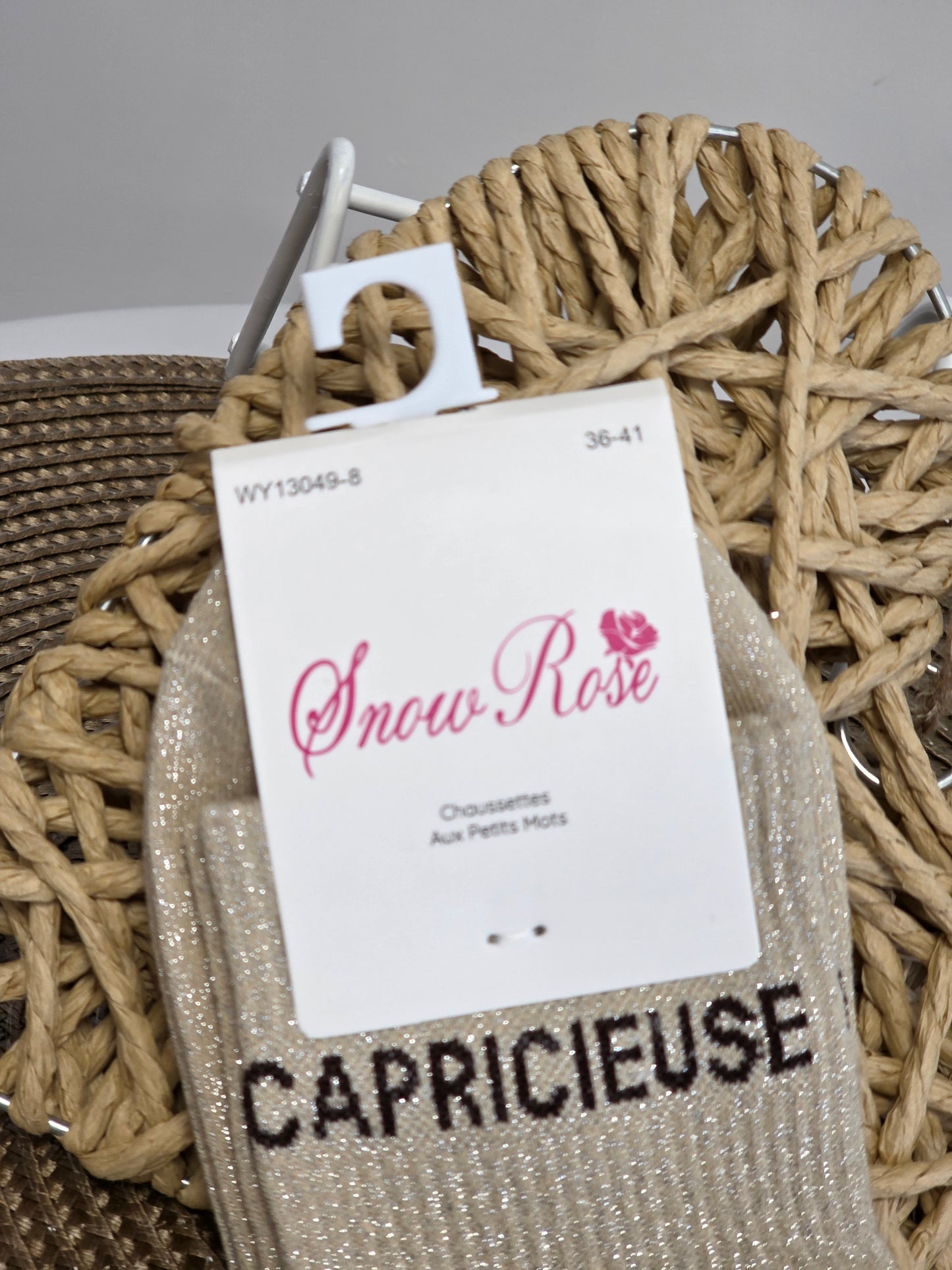 CAPRICIEUSE - Chaussette à Paillette  Beige